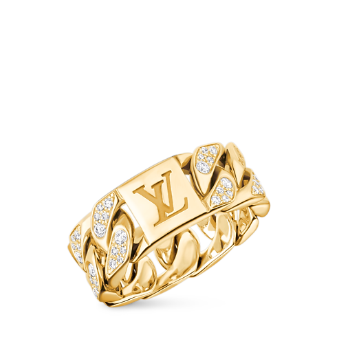 Anello Cuban Chain, oro giallo e diamanti Les Extraordinaires Gioielli Anelli | LOUIS VUITTON (Zoom prodotto)