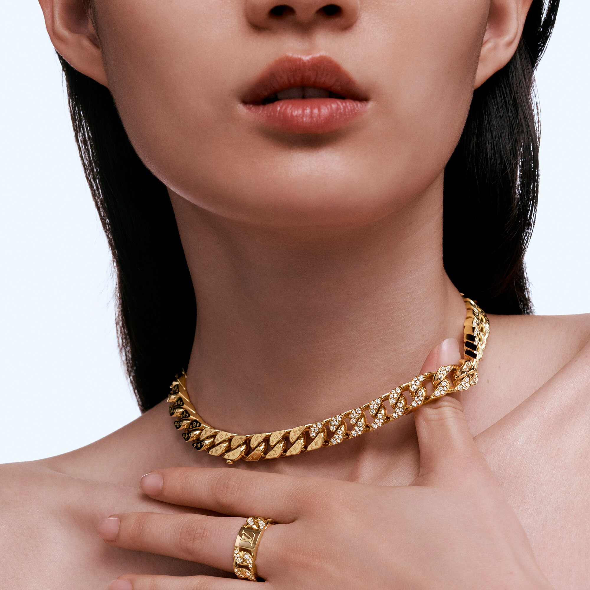 Anello Cuban Chain, oro giallo e diamanti  Les Extraordinaires Gioielli Anelli | LOUIS VUITTON (Zoom prodotto)