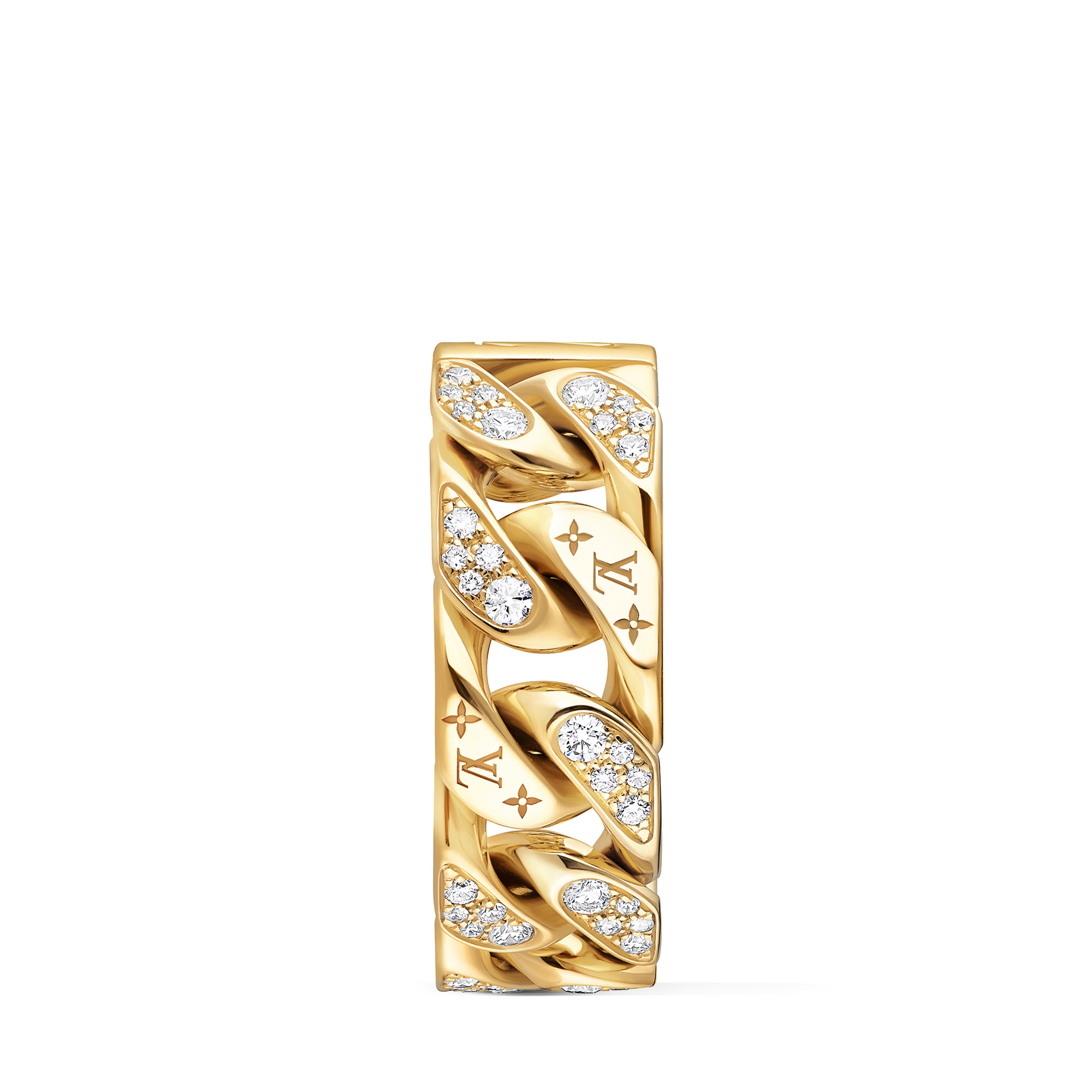 Anello Cuban Chain, oro giallo e diamanti  Les Extraordinaires Gioielli Anelli | LOUIS VUITTON (Zoom prodotto)