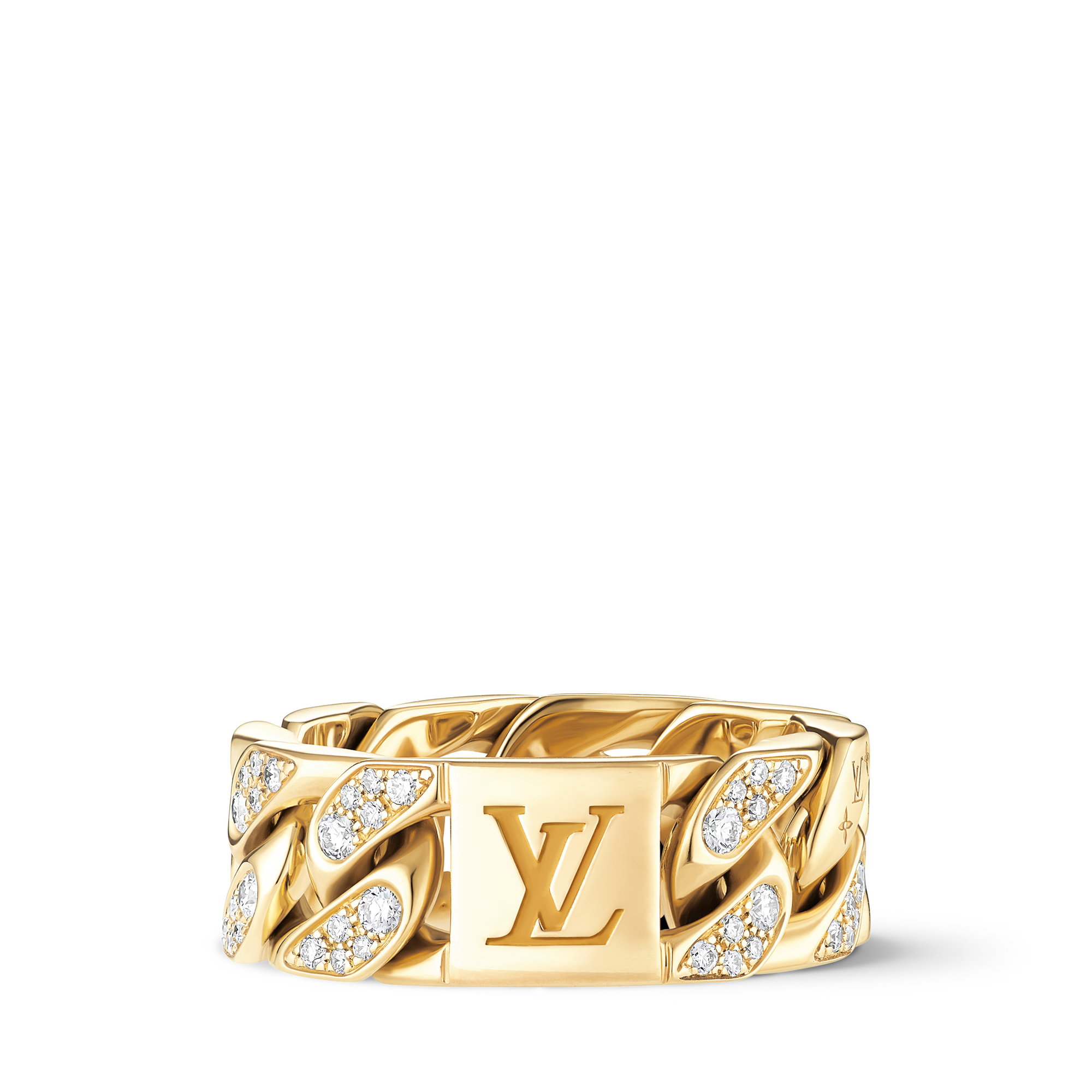 Anello Cuban Chain, oro giallo e diamanti  Les Extraordinaires Gioielli Anelli | LOUIS VUITTON (Zoom prodotto)