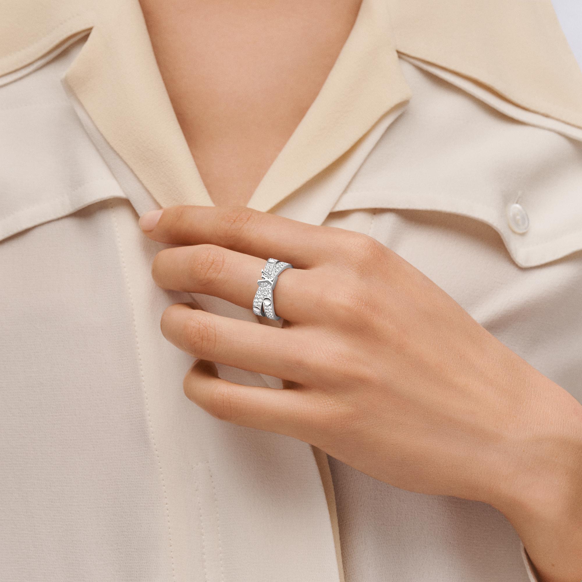 Anello Empreinte in oro bianco e diamanti  Gioielli Categorie Tutta la Gioielleria | LOUIS VUITTON (Zoom prodotto)