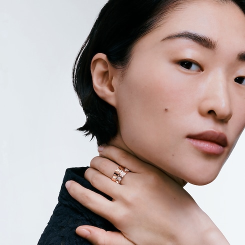 Anello Empreinte medio, oro rosa e diamanti Gioielli Categorie Anelli | LOUIS VUITTON (Zoom prodotto)