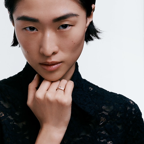 Anello Empreinte medio, oro rosa e diamanti Gioielli Categorie Anelli | LOUIS VUITTON (Zoom prodotto)