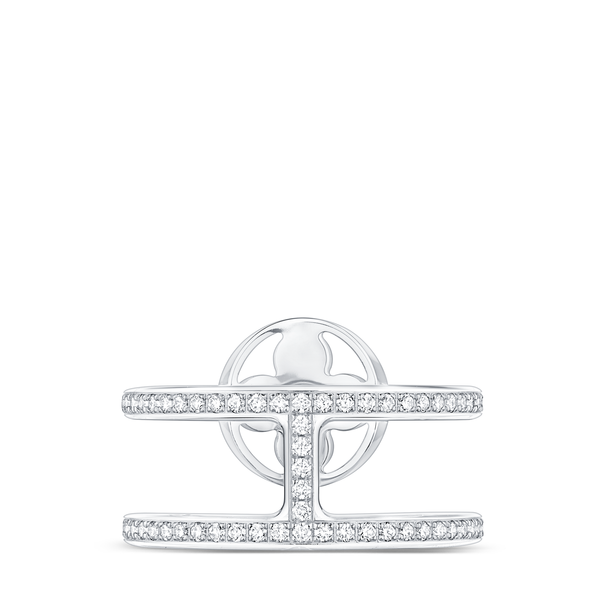 Anello Idylle Blossom a doppio filo, oro bianco e diamanti  Gioielli Categorie Tutta la Gioielleria | LOUIS VUITTON (Zoom prodotto)