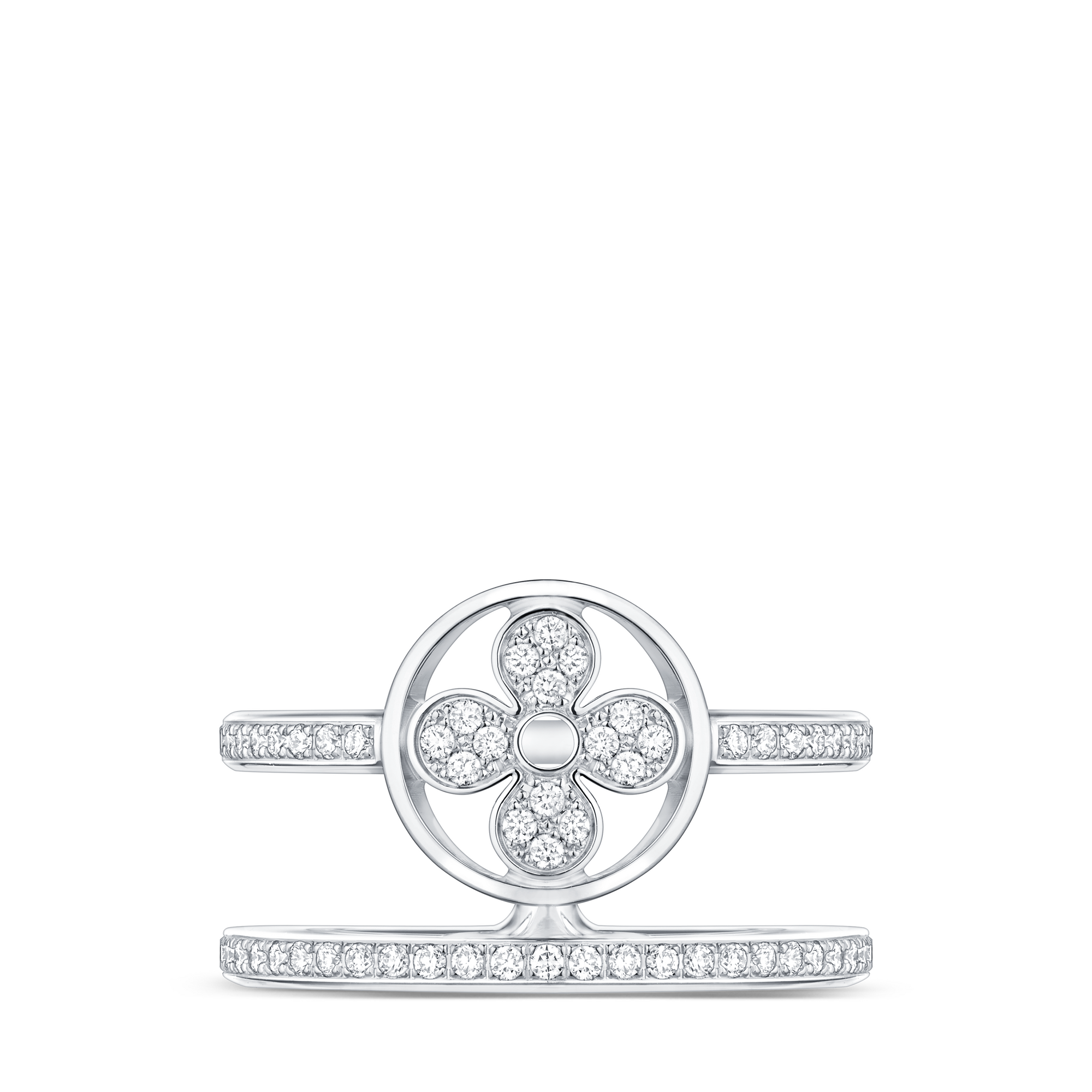 Anello Idylle Blossom a doppio filo, oro bianco e diamanti  Gioielli Categorie Tutta la Gioielleria | LOUIS VUITTON (Zoom prodotto)