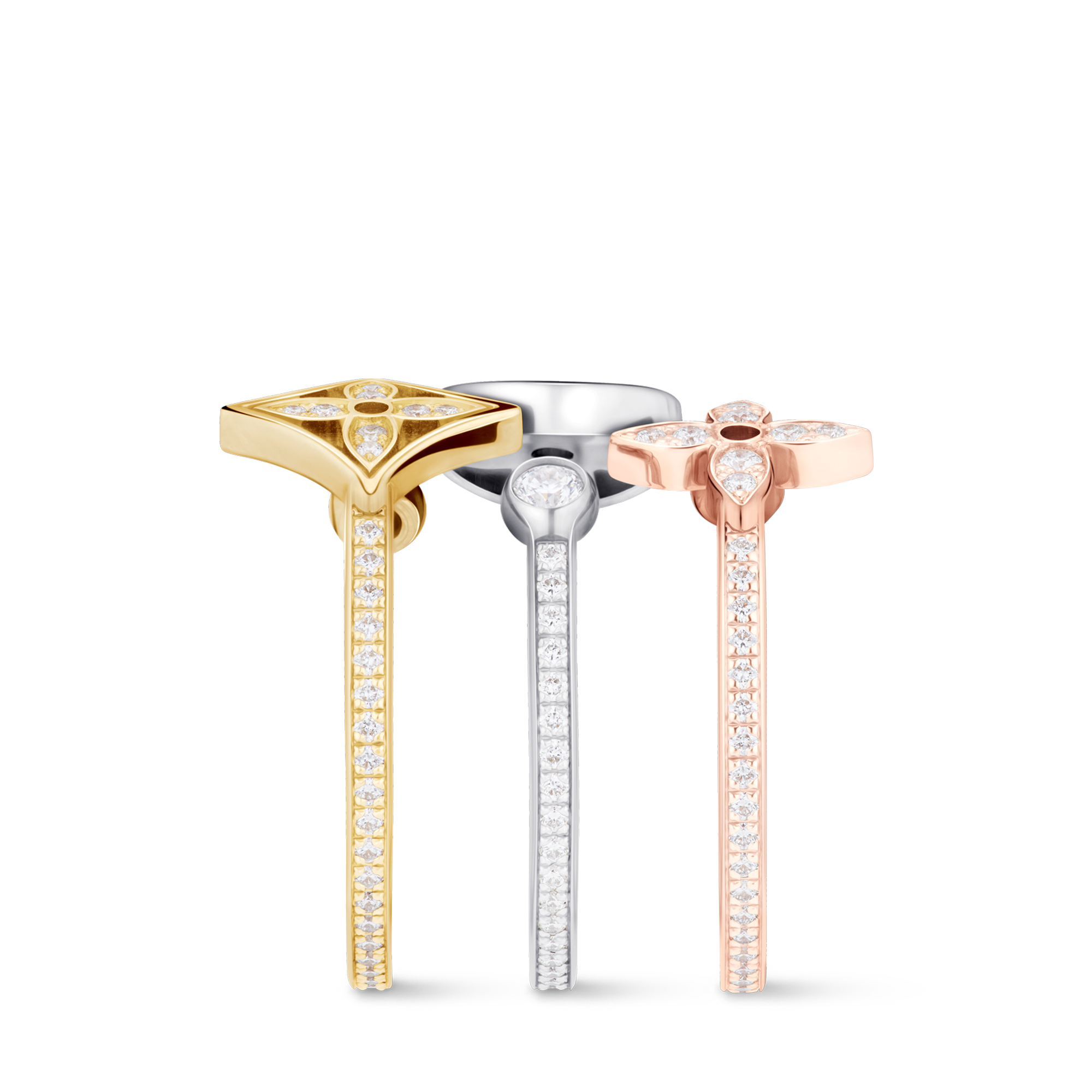 Anello Idylle Blossom, oro giallo, bianco e rosa con diamanti  Gioielli Categorie Tutta la Gioielleria | LOUIS VUITTON (Zoom prodotto)