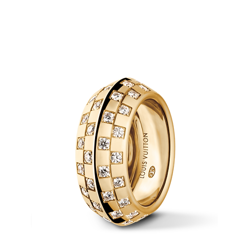 Anello Le Damier de Louis Vuitton, oro giallo e diamanti Gioielli Categorie Anelli | LOUIS VUITTON (Zoom prodotto)