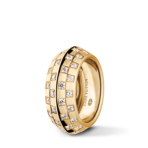 Anello Le Damier de Louis Vuitton, oro giallo e diamanti Gioielli Categorie Anelli | LOUIS VUITTON (Zoom prodotto)