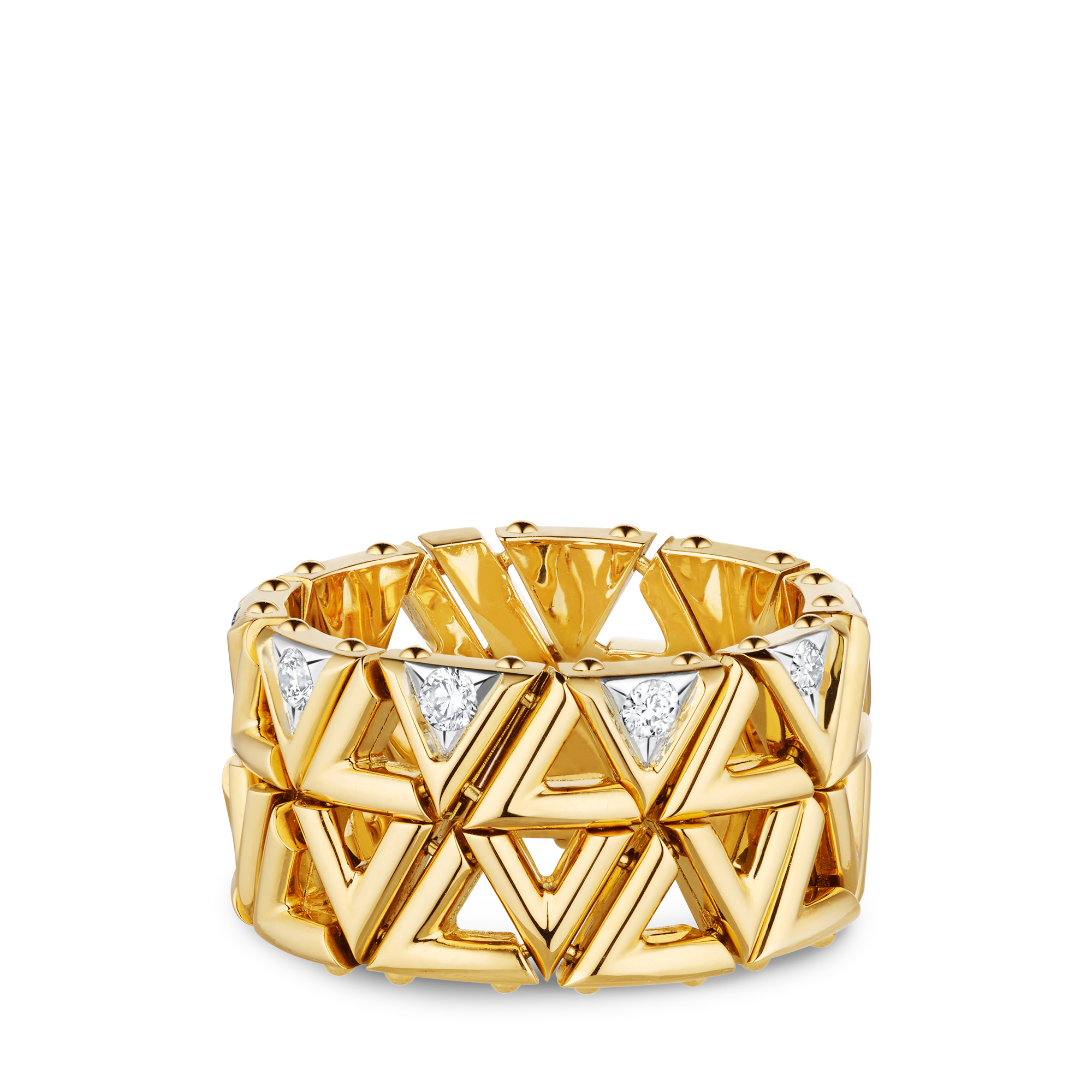 Anello LV Volt Mesh, oro giallo e diamanti  Gioielli Categorie Tutta la Gioielleria | LOUIS VUITTON (Zoom prodotto)