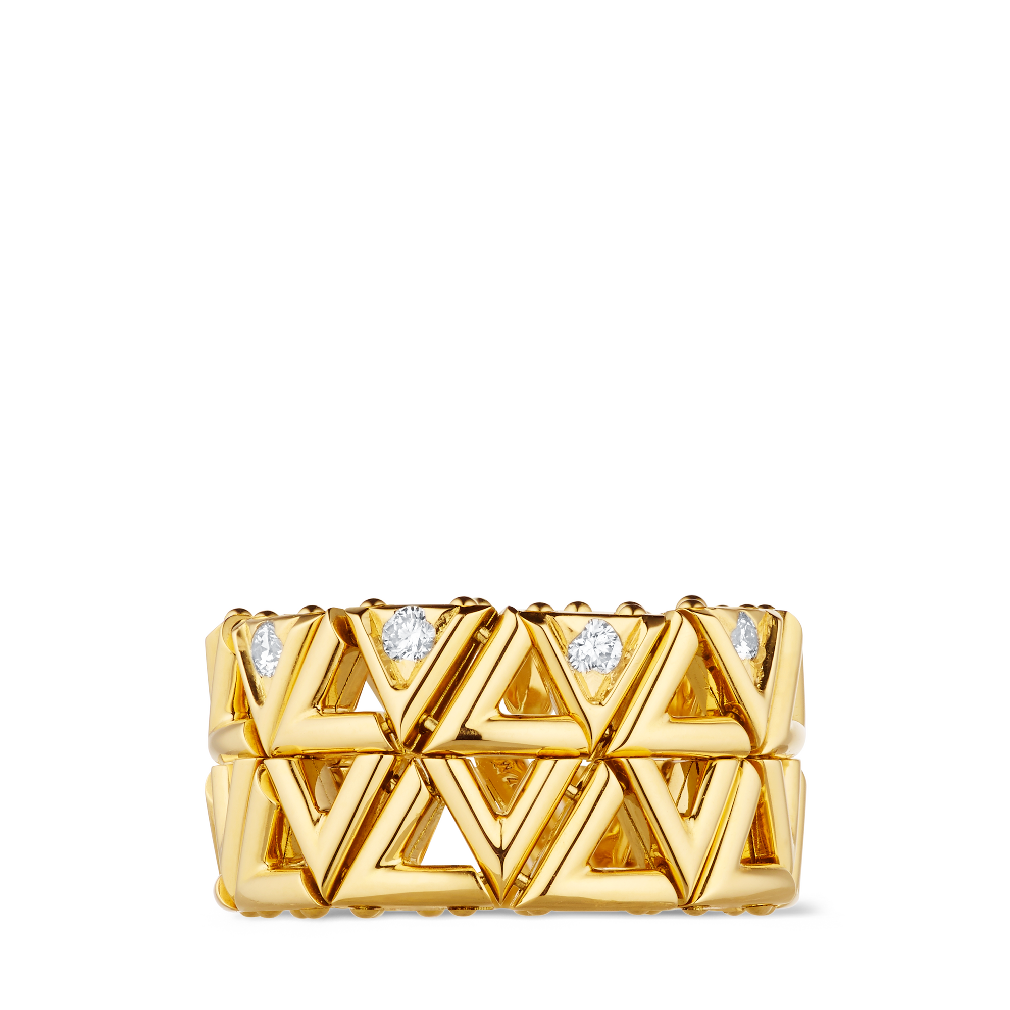 Anello LV Volt Mesh, oro giallo e diamanti  Gioielli Categorie Tutta la Gioielleria | LOUIS VUITTON (Zoom prodotto)