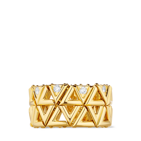 Anello LV Volt Mesh, oro giallo e diamanti Gioielli Categorie Tutta la Gioielleria | LOUIS VUITTON (Zoom prodotto)