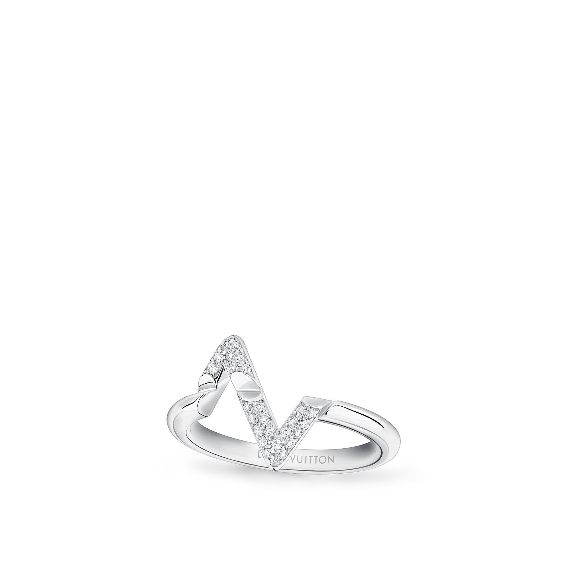 Anello LV Volt Upside Down, oro bianco e diamanti - Gioielli | LOUIS VUITTON