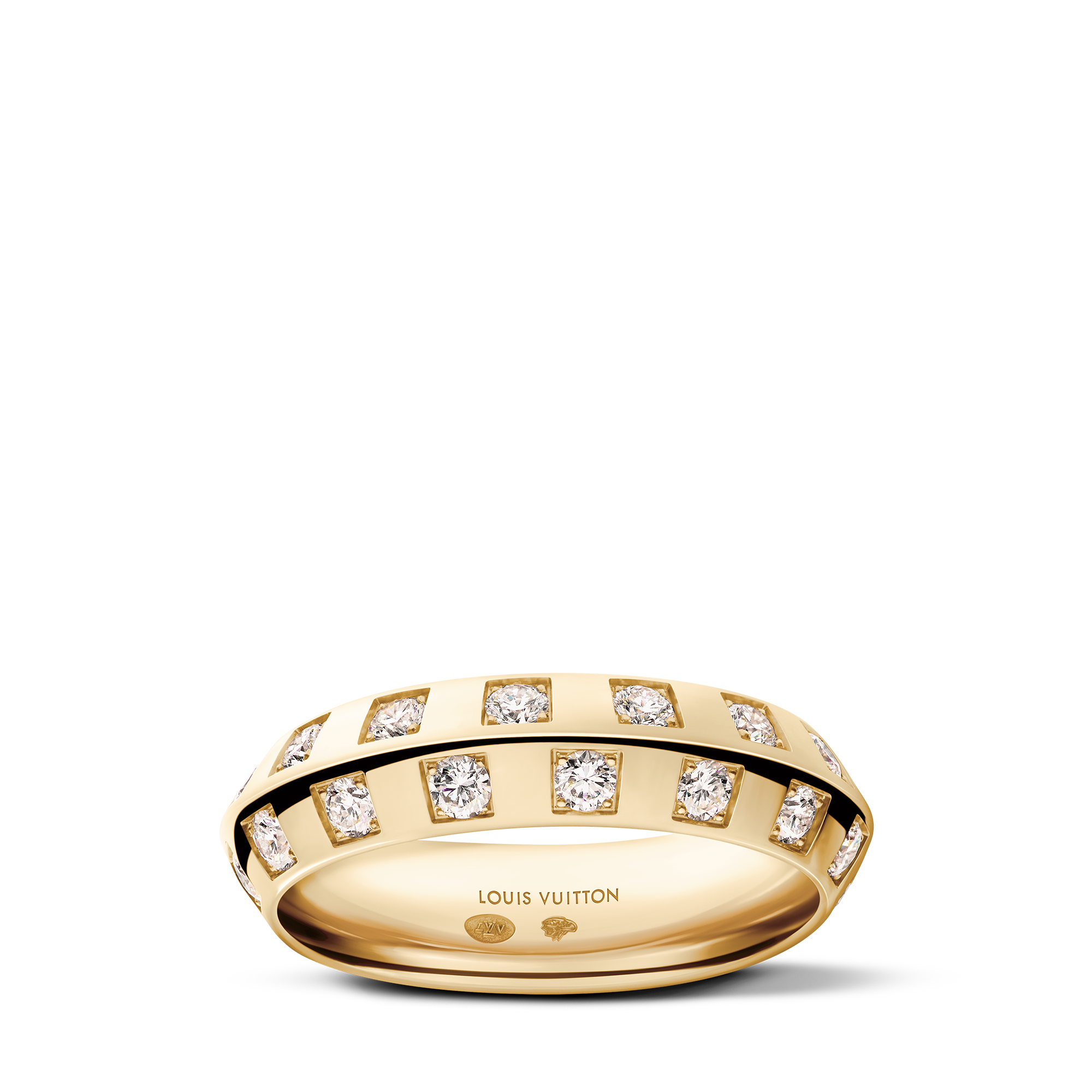 Anello medio Le Damier de Louis Vuitton, oro giallo e diamanti  Gioielli Categorie Anelli | LOUIS VUITTON (Zoom prodotto)