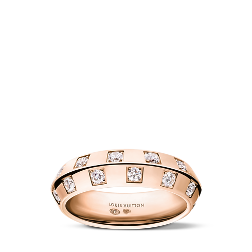 Anello medio Le Damier de Louis Vuitton, oro rosa e diamanti Gioielli Categorie Anelli | LOUIS VUITTON (Zoom prodotto)
