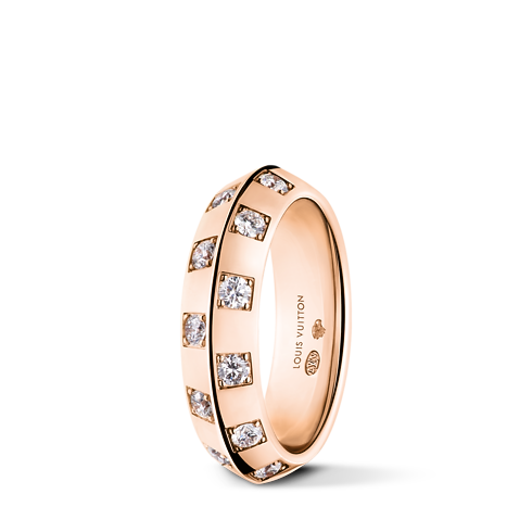 Anello medio Le Damier de Louis Vuitton, oro rosa e diamanti Gioielli Categorie Anelli | LOUIS VUITTON (Zoom prodotto)