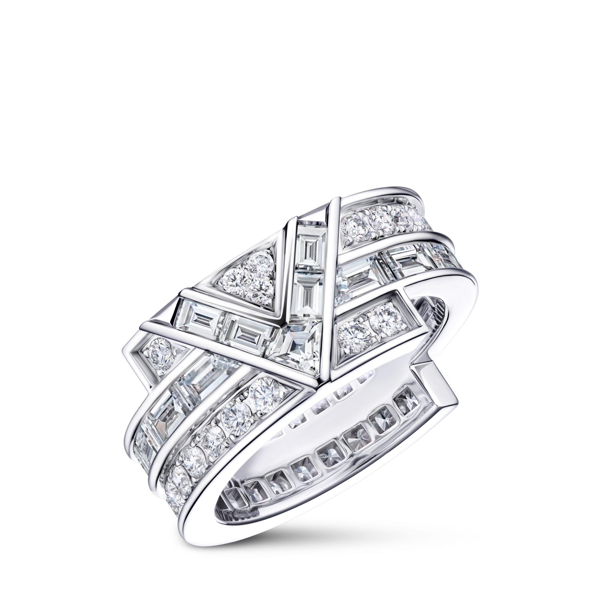 Anello Pure V, oro bianco e diamanti  Les Extraordinaires Gioielli Alta Gioielleria | LOUIS VUITTON (Zoom prodotto)