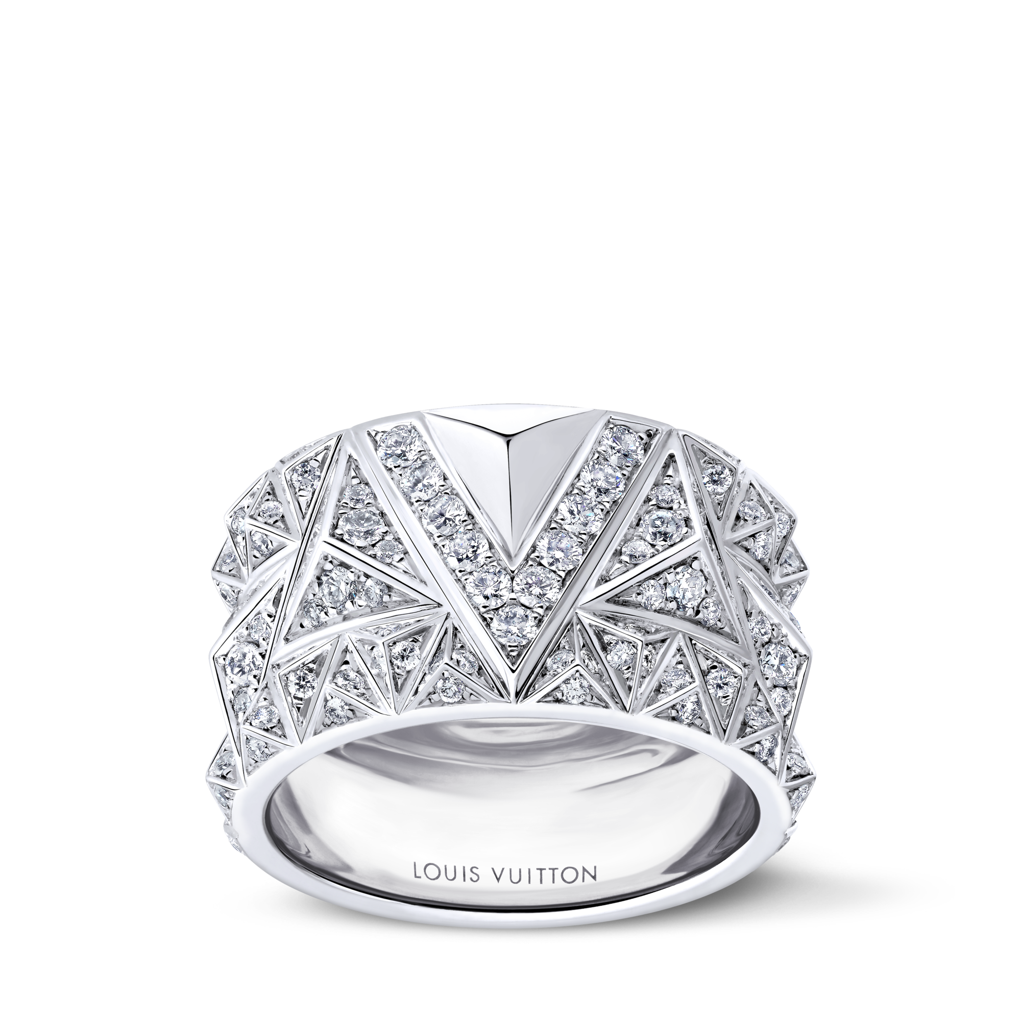 Anello Pure V, oro bianco e diamanti  Gioielli Categorie Anelli | LOUIS VUITTON (Zoom prodotto)