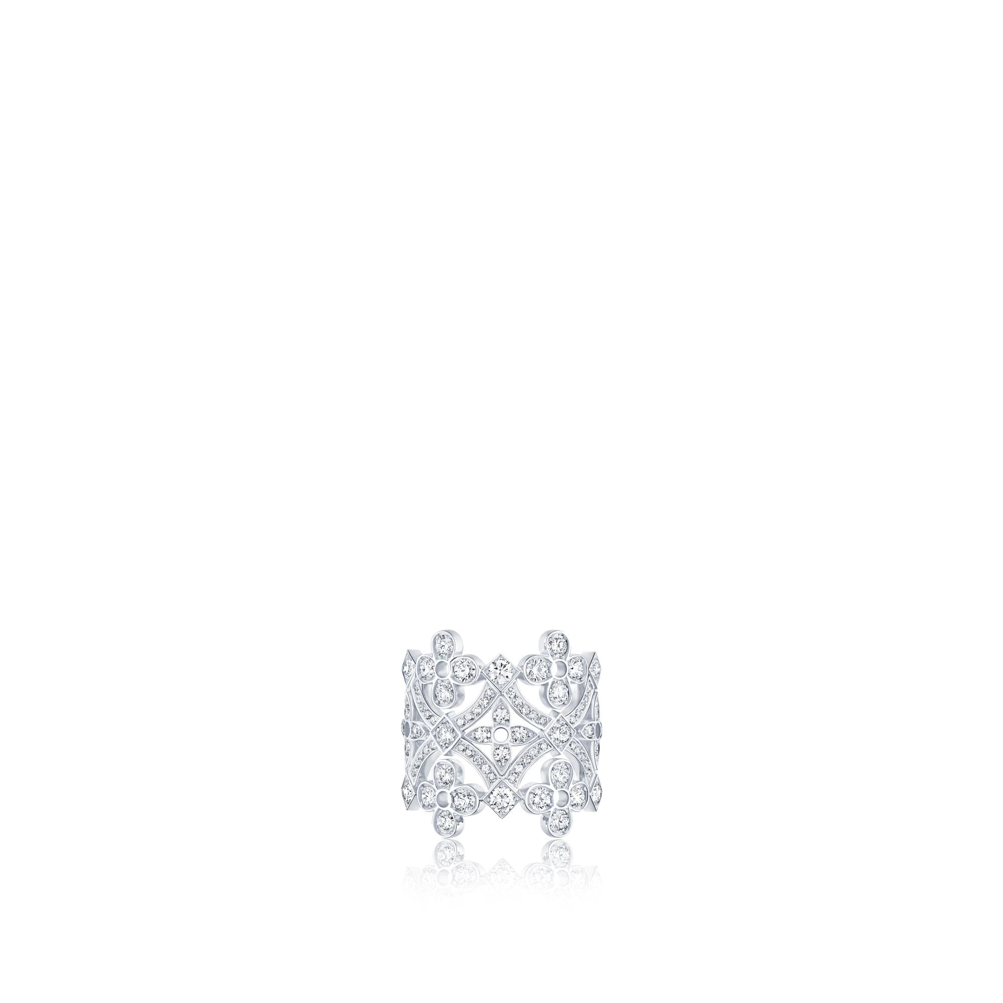 Anello spesso Dentelle, oro bianco e diamanti  Gioielli Categorie Tutta la Gioielleria | LOUIS VUITTON (Zoom prodotto)