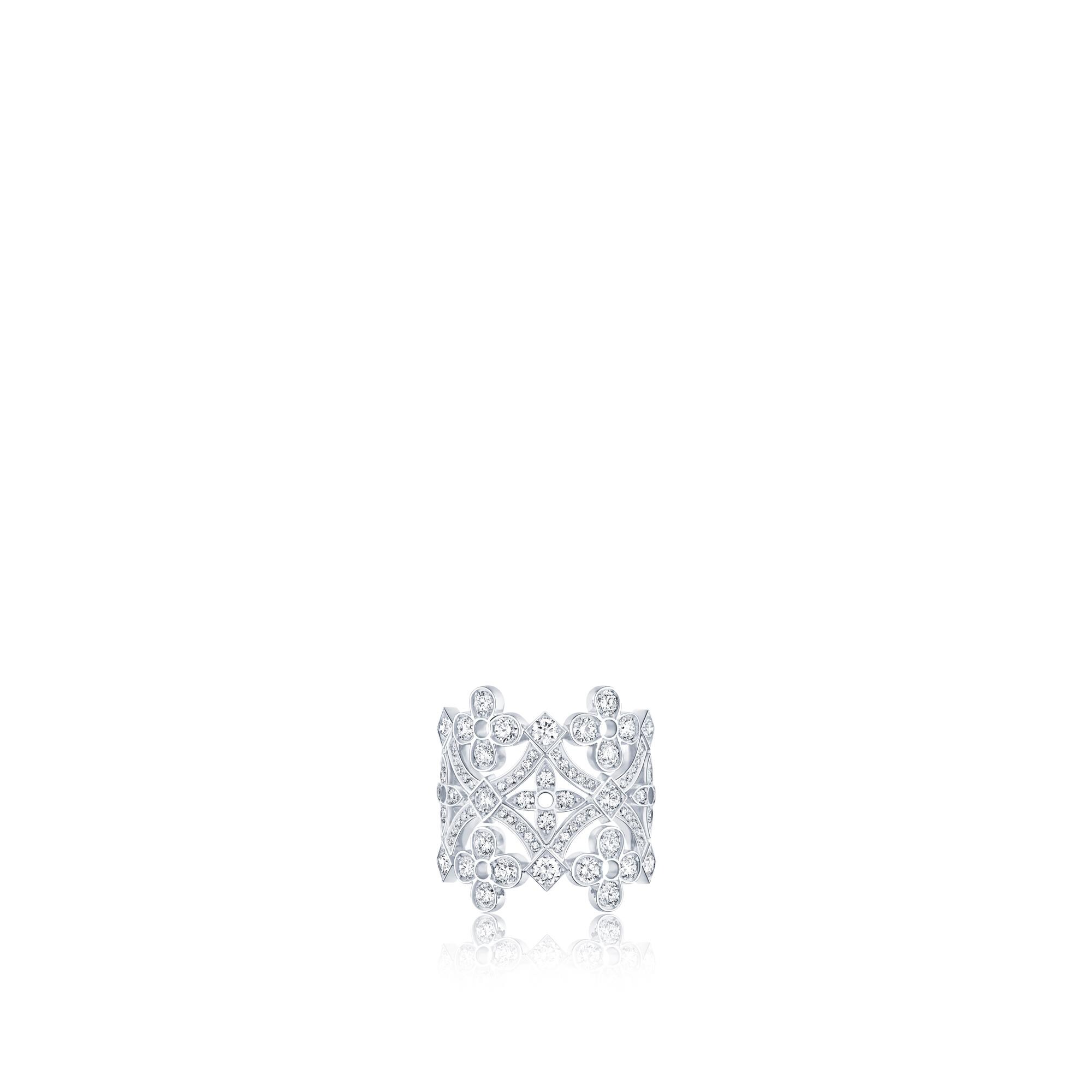 Anello spesso Dentelle, oro bianco e diamanti  Gioielli Categorie Tutta la Gioielleria | LOUIS VUITTON (Zoom prodotto)