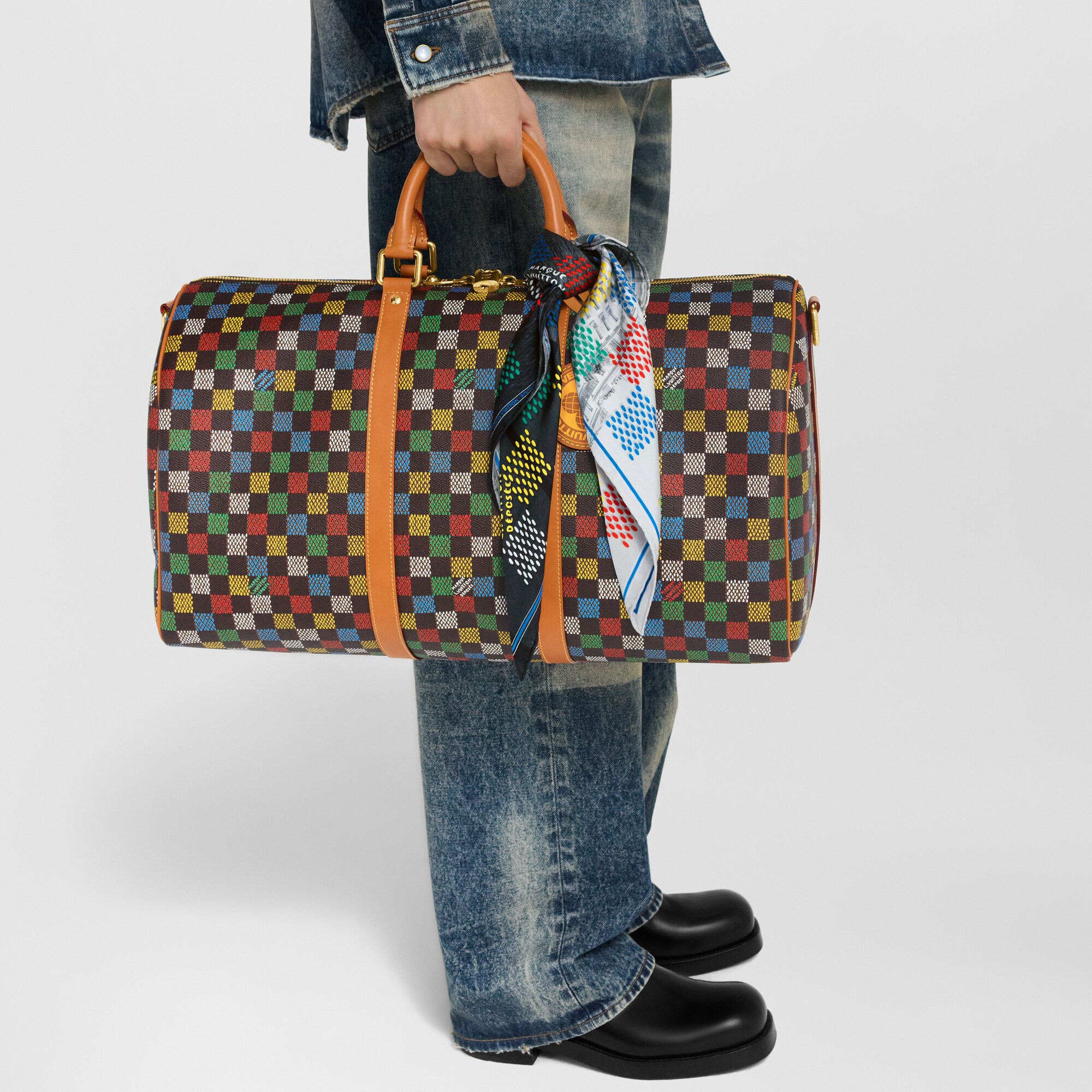 Bandana in seta LV Vers Damier S00 Uomo Accessori Seta e bandane | LOUIS VUITTON (Zoom prodotto)