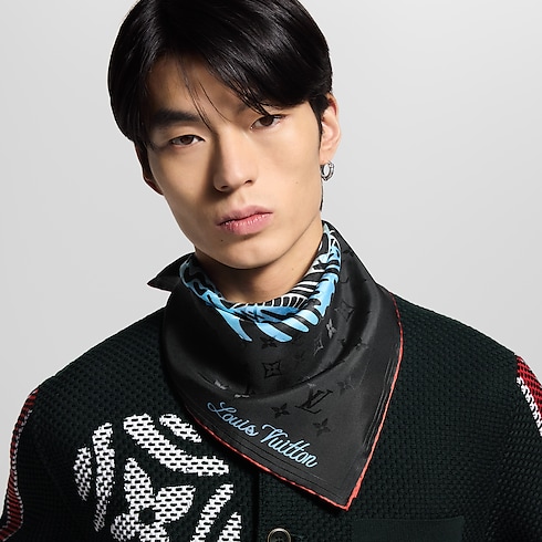 Bandana LV City Stamp S00 Uomo Accessori Seta e bandane | LOUIS VUITTON (Zoom prodotto)
