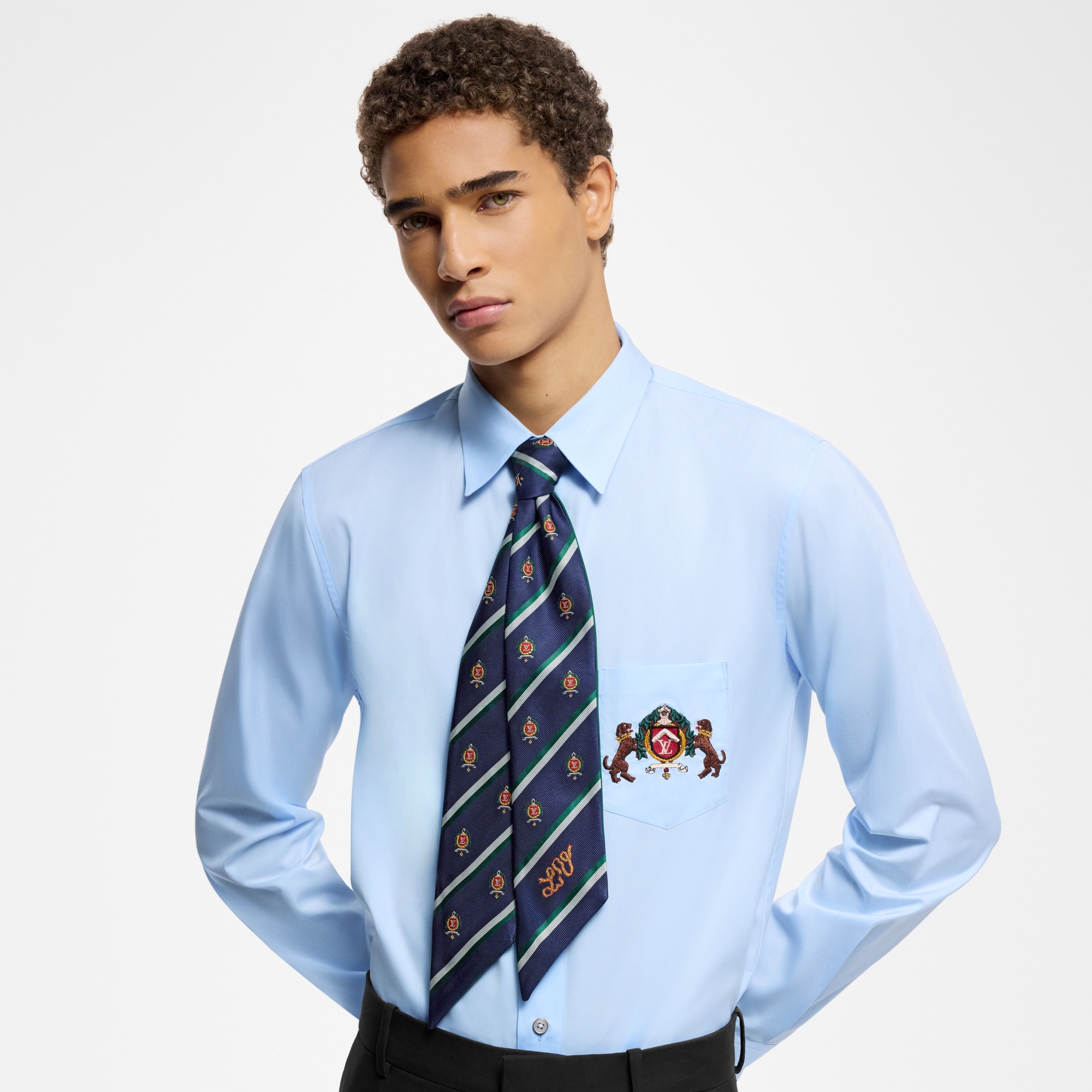 Bandeau LV Crest S00 Uomo Accessori Cravatte e Fazzoletti da Taschino | LOUIS VUITTON (Zoom prodotto)