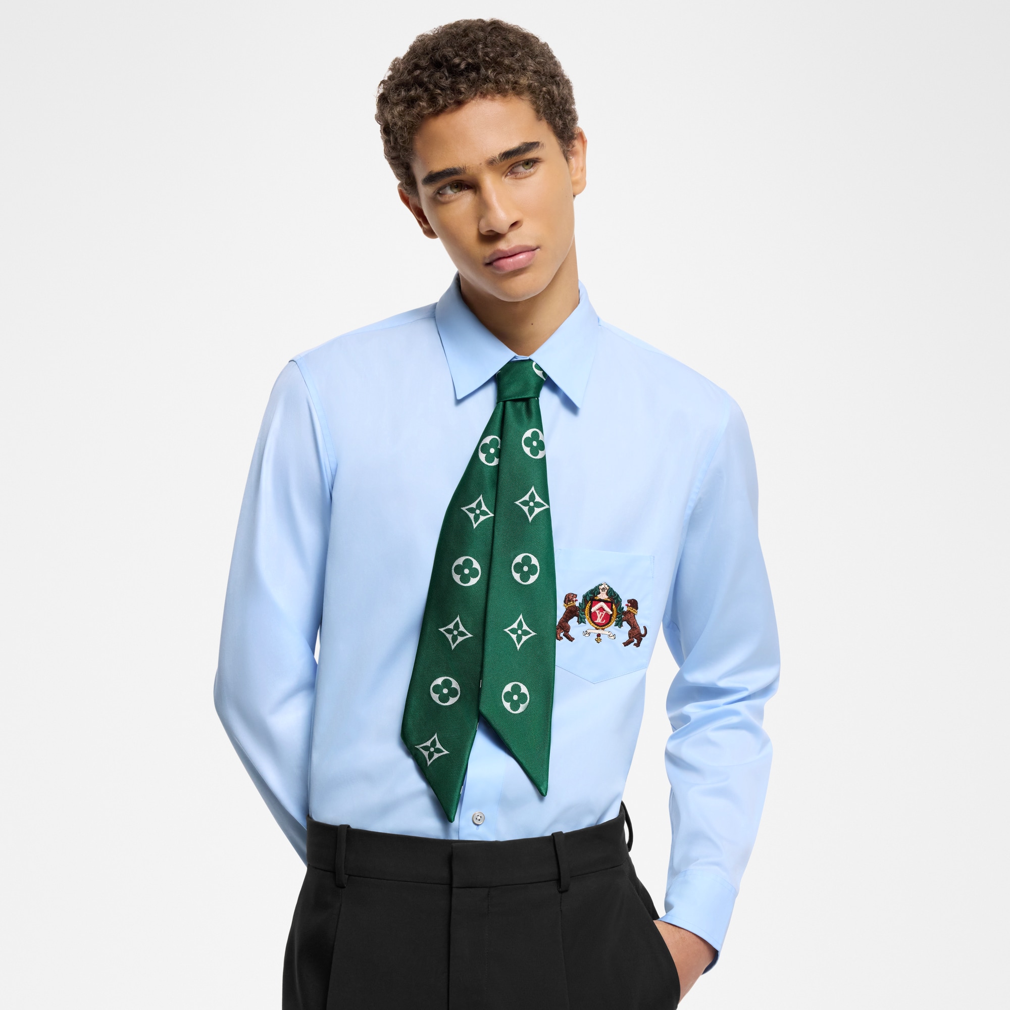 Bandeau LV Crest S00 Uomo Accessori Cravatte e Fazzoletti da Taschino | LOUIS VUITTON (Zoom prodotto)