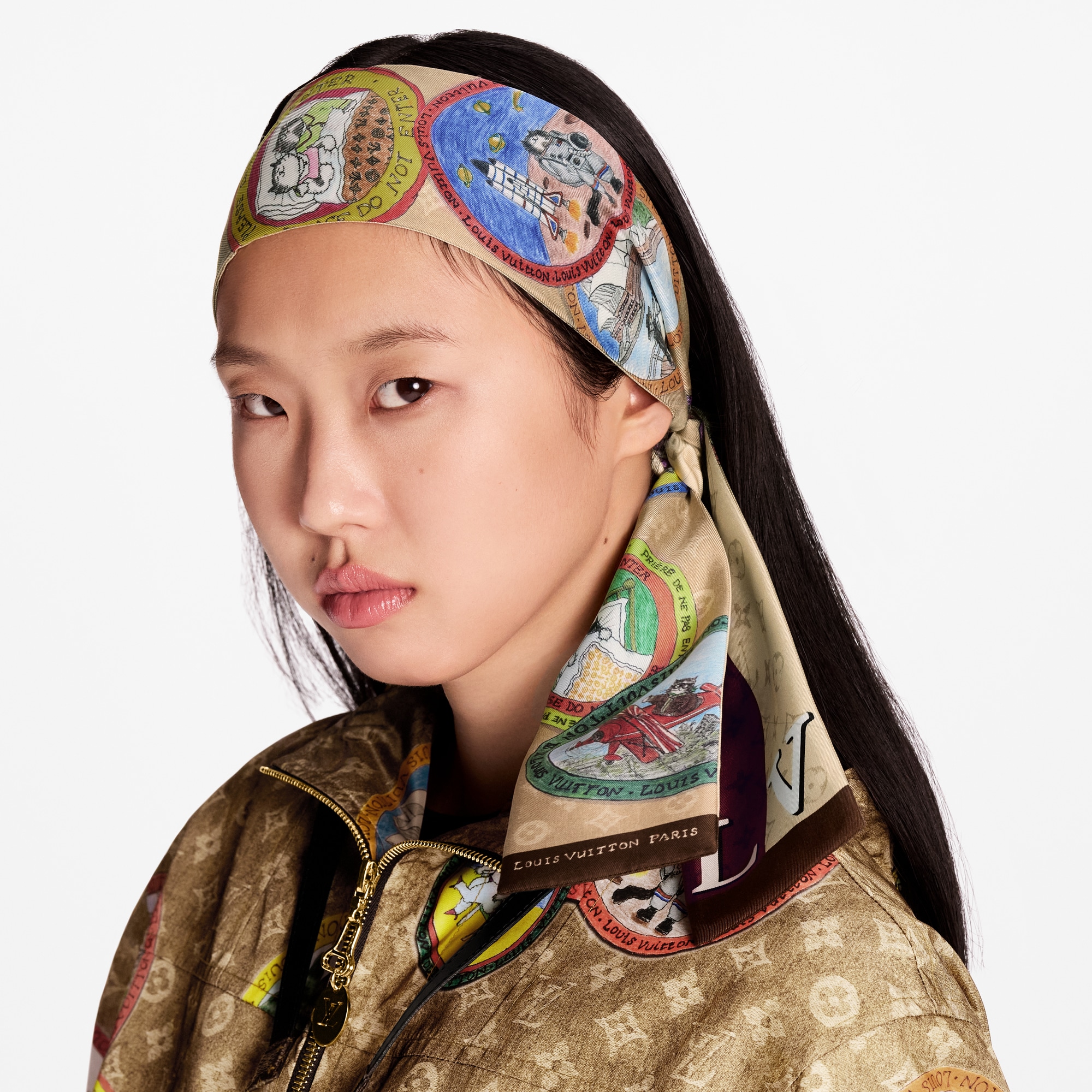 Bandeau My LV Trunk S00 Donna Accessori Foulard in seta e Bandeaux | LOUIS VUITTON (Zoom prodotto)