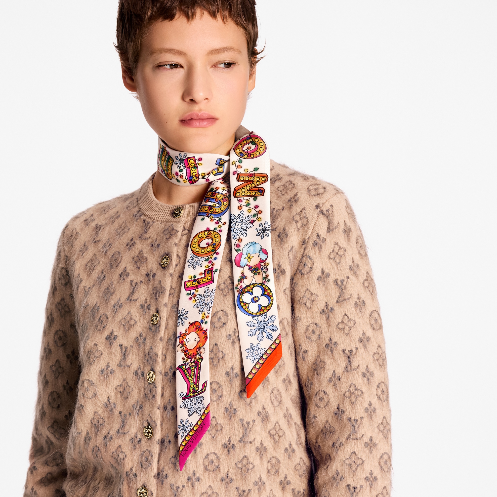 Bandeau Vivienne Winter Celebration BB S00 Donna Accessori Foulard in seta e Bandeaux | LOUIS VUITTON (Zoom prodotto)