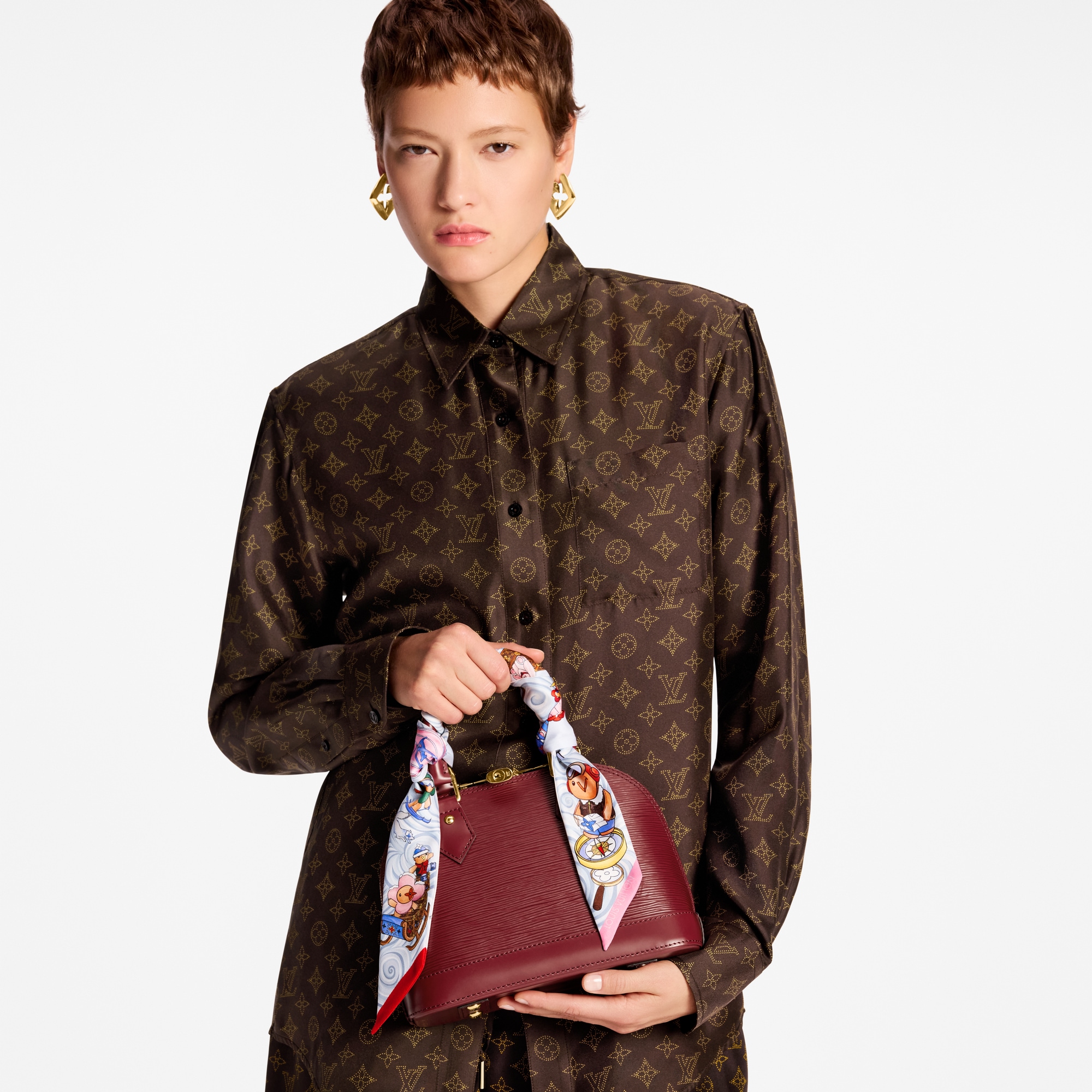 Bandeau Vivienne Winter Holiday BB S00 Donna Accessori Foulard in seta e Bandeaux | LOUIS VUITTON (Zoom prodotto)