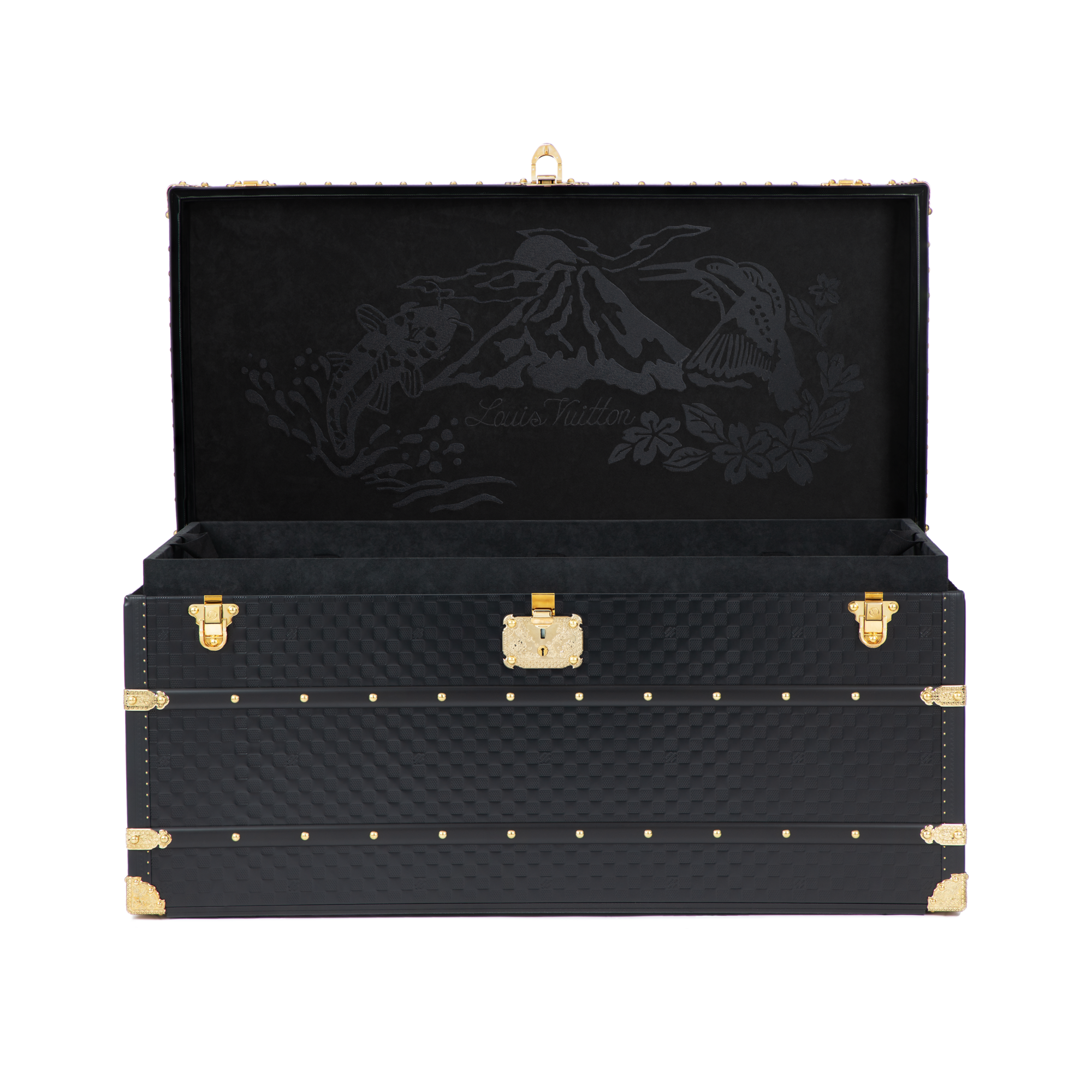 Baule Courrier Lozine 110 Damier Phriendship Leather Black Damier Other Bauli, Viaggio e Casa Bauli e Contenitori Bauli e Valigie | LOUIS VUITTON (Zoom prodotto)