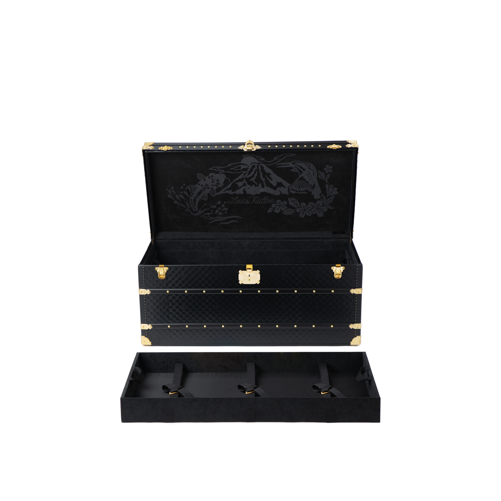 Baule Courrier Lozine 110 Damier Phriendship Leather Black Damier Other Bauli, Viaggio e Casa Bauli e Contenitori Bauli e Valigie | LOUIS VUITTON (Zoom prodotto)