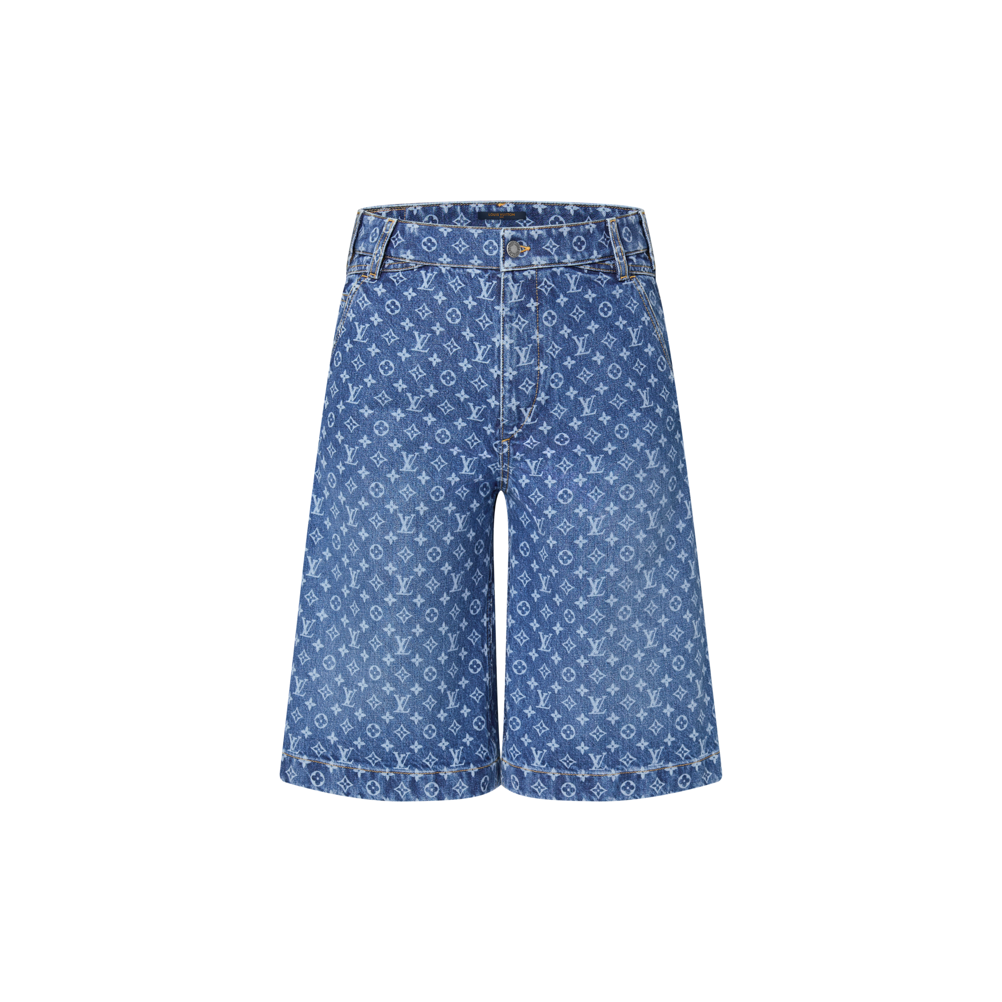 Bermuda in denim con motivo Monogram  Donna Abbigliamento Gonne e Shorts | LOUIS VUITTON (Zoom prodotto)
