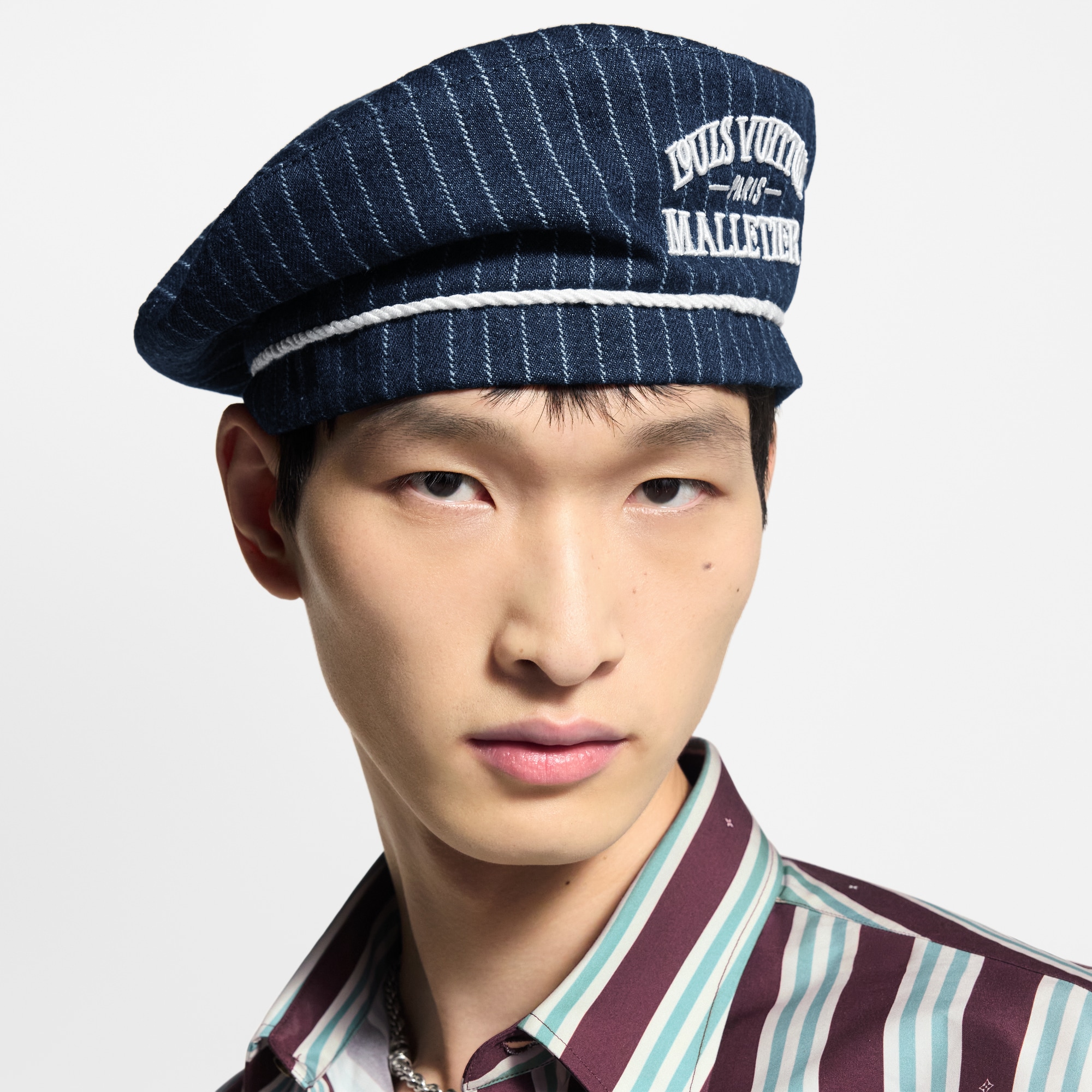 Berretto Denim Stripes S00 Uomo Accessori Cappelli, Berretti e Guanti | LOUIS VUITTON (Zoom prodotto)