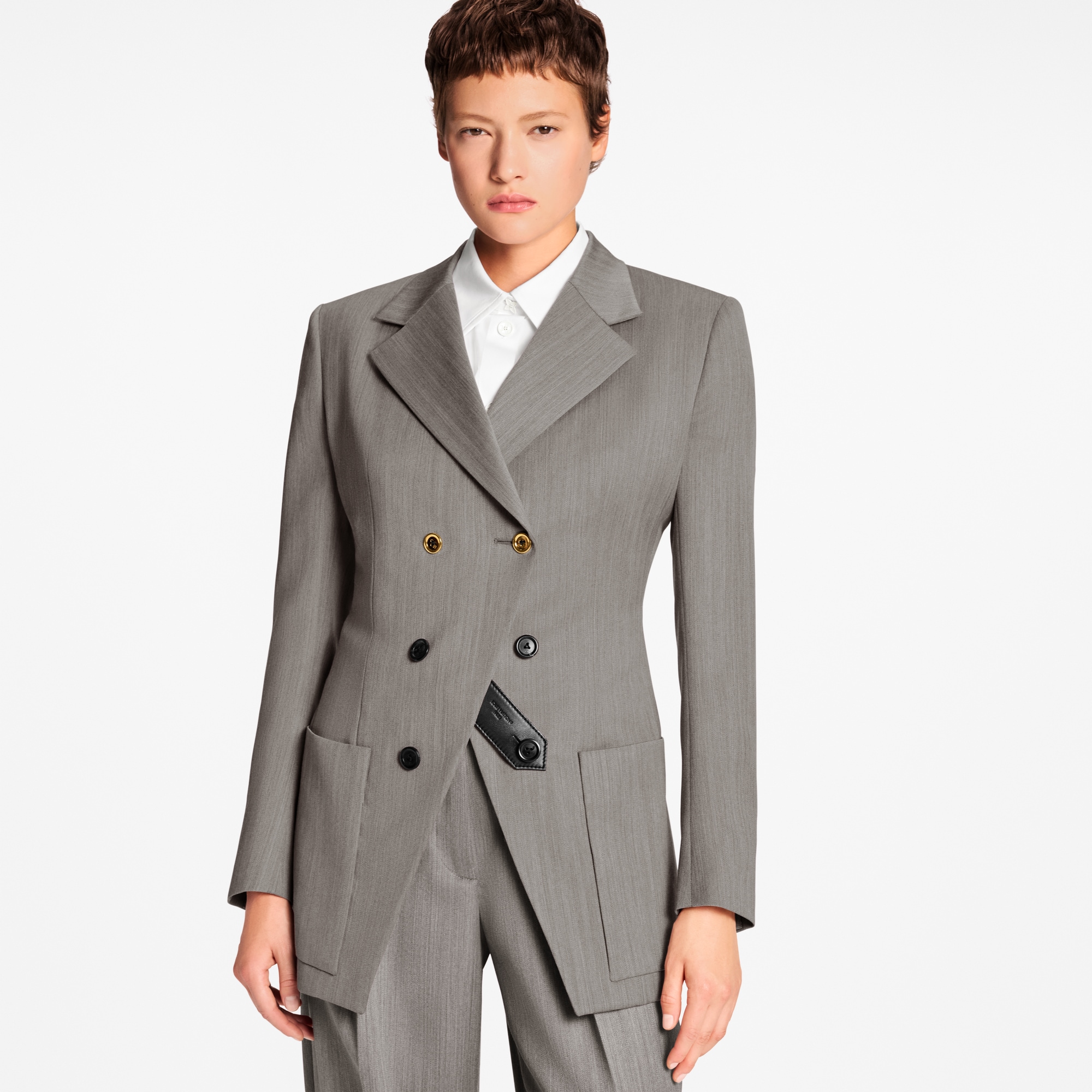 Blazer asimmetrico doppio petto  Donna Abbigliamento Cappotti e Giacche | LOUIS VUITTON (Zoom prodotto)