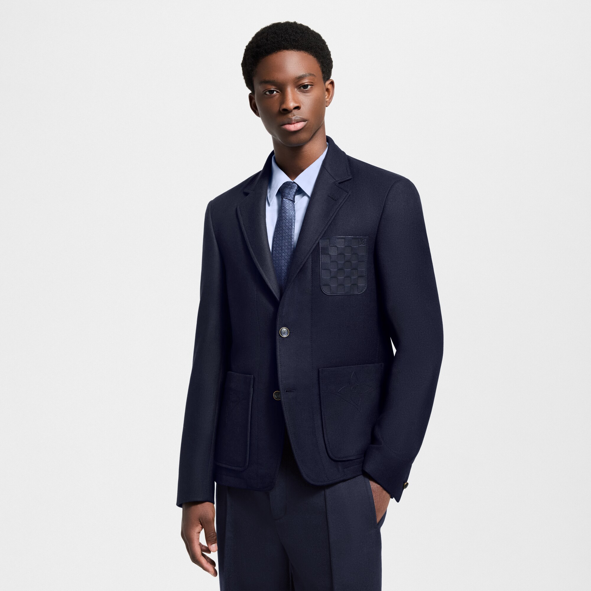 Blazer in flanella misto lana e seta  Uomo Abbigliamento Blazer e Giacche | LOUIS VUITTON (Zoom prodotto)