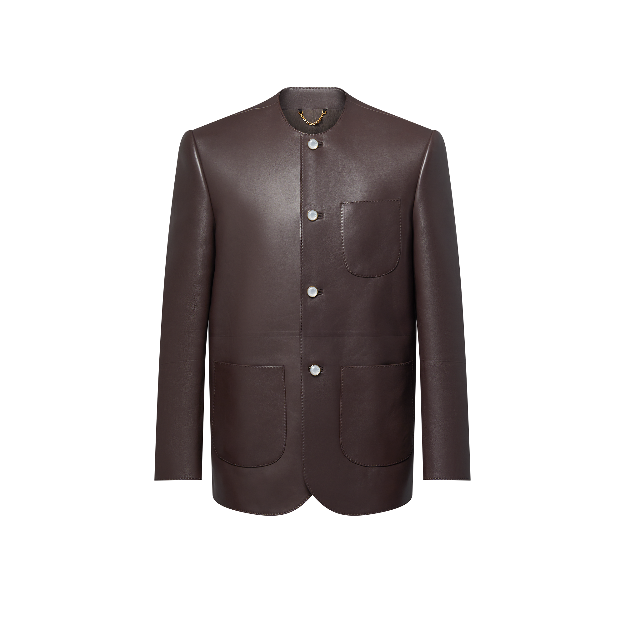 Blazer in pelle senza colletto  Uomo Abbigliamento Blazer e Giacche | LOUIS VUITTON (Zoom prodotto)