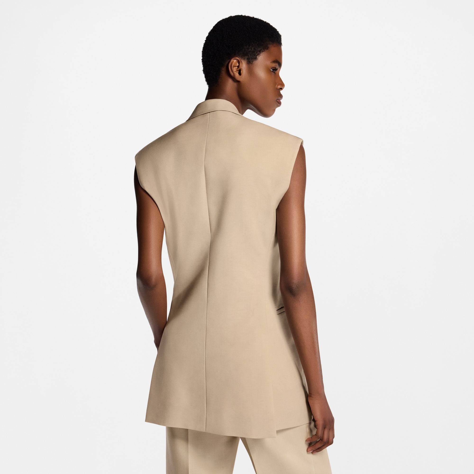 Blazer smanicato con dettagli in tela Monogram  Donna Abbigliamento Cappotti e Giacche | LOUIS VUITTON (Zoom prodotto)