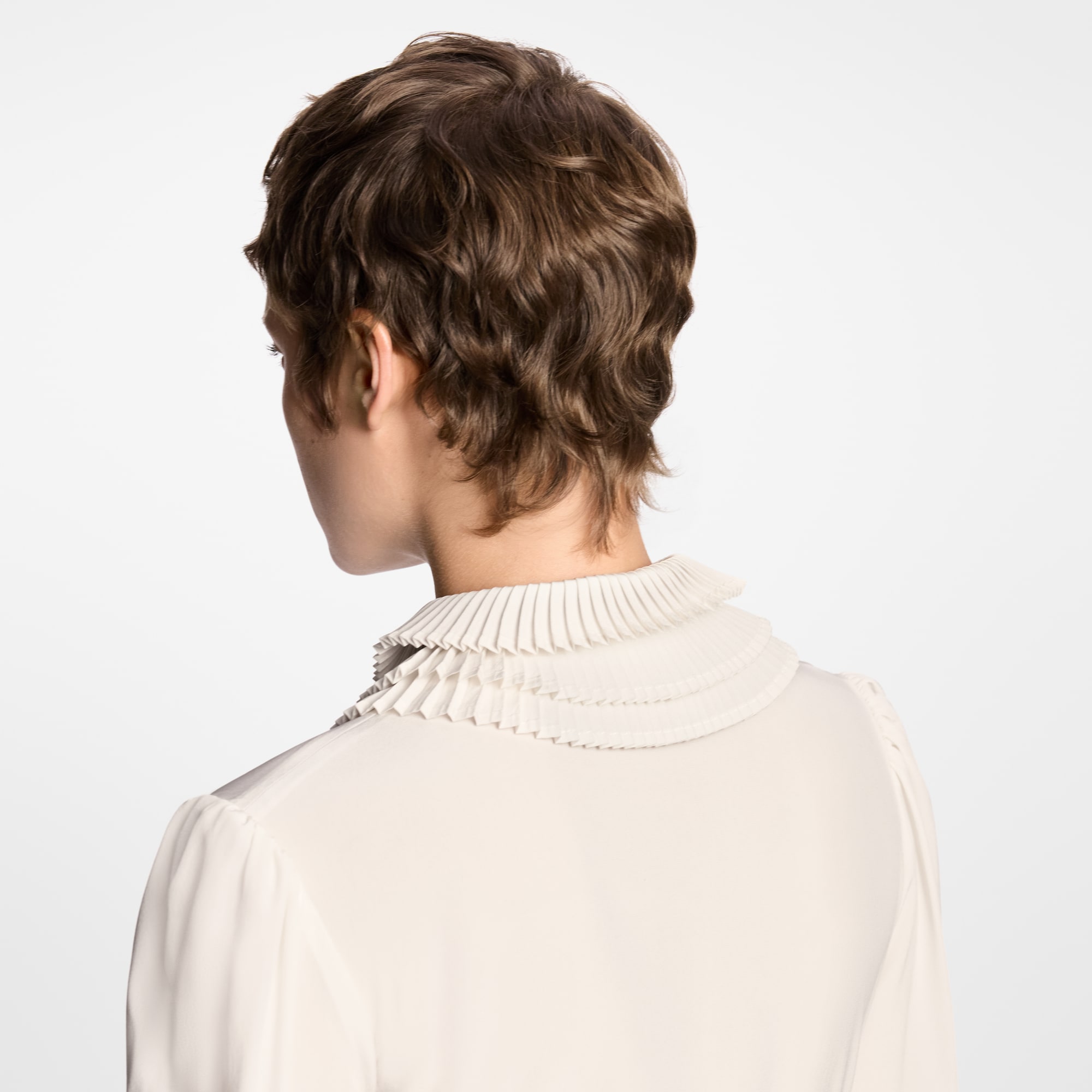 Blusa con colletto a pieghe  Donna Abbigliamento Camicie e T-Shirt | LOUIS VUITTON (Zoom prodotto)