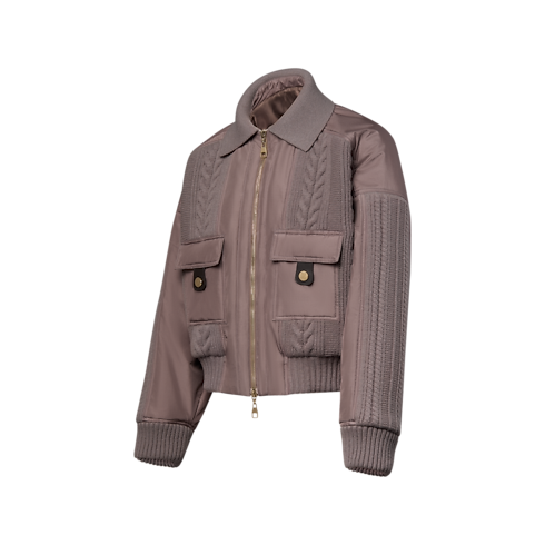 Bomber con inserto in maglia intrecciata Donna Abbigliamento Cappotti e Giacche | LOUIS VUITTON (Zoom prodotto)