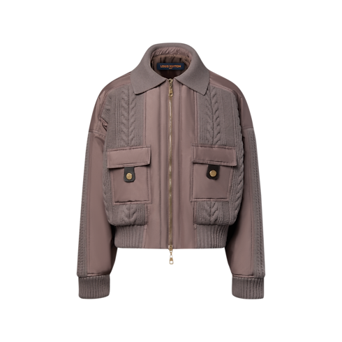 Bomber con inserto in maglia intrecciata Donna Abbigliamento Cappotti e Giacche | LOUIS VUITTON (Zoom prodotto)