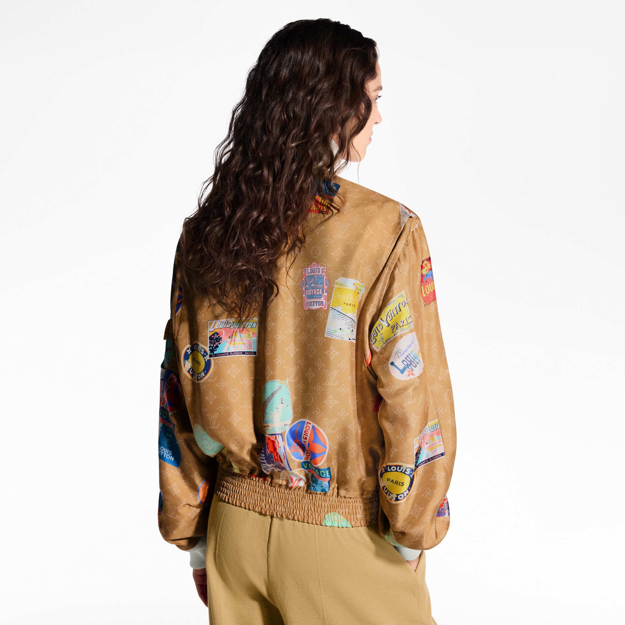 Bomber con motivi di applicazioni ispirate ai viaggi  Donna Abbigliamento Cappotti e Giacche | LOUIS VUITTON (Zoom prodotto)