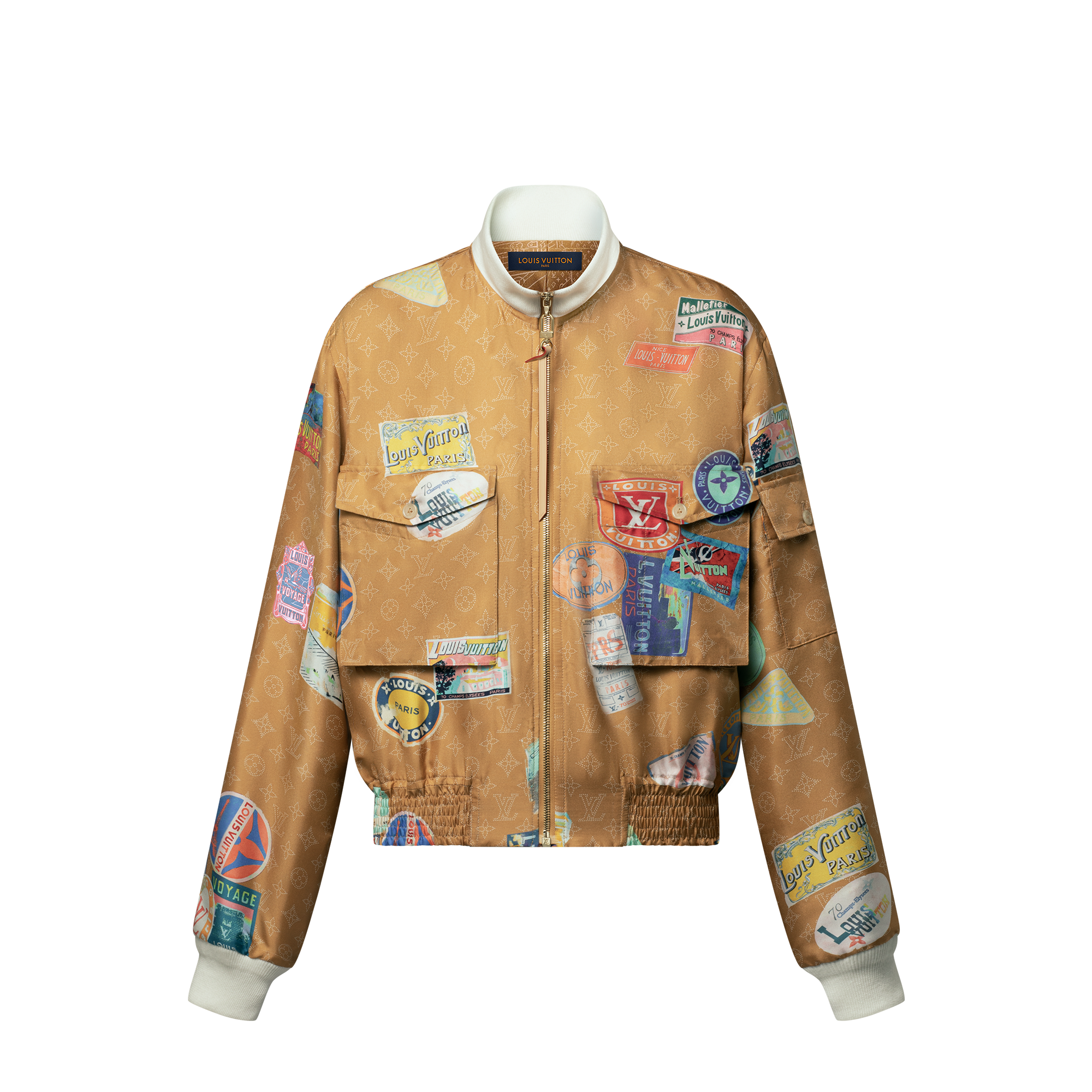 Bomber con motivi di applicazioni ispirate ai viaggi  Donna Abbigliamento Cappotti e Giacche | LOUIS VUITTON (Zoom prodotto)
