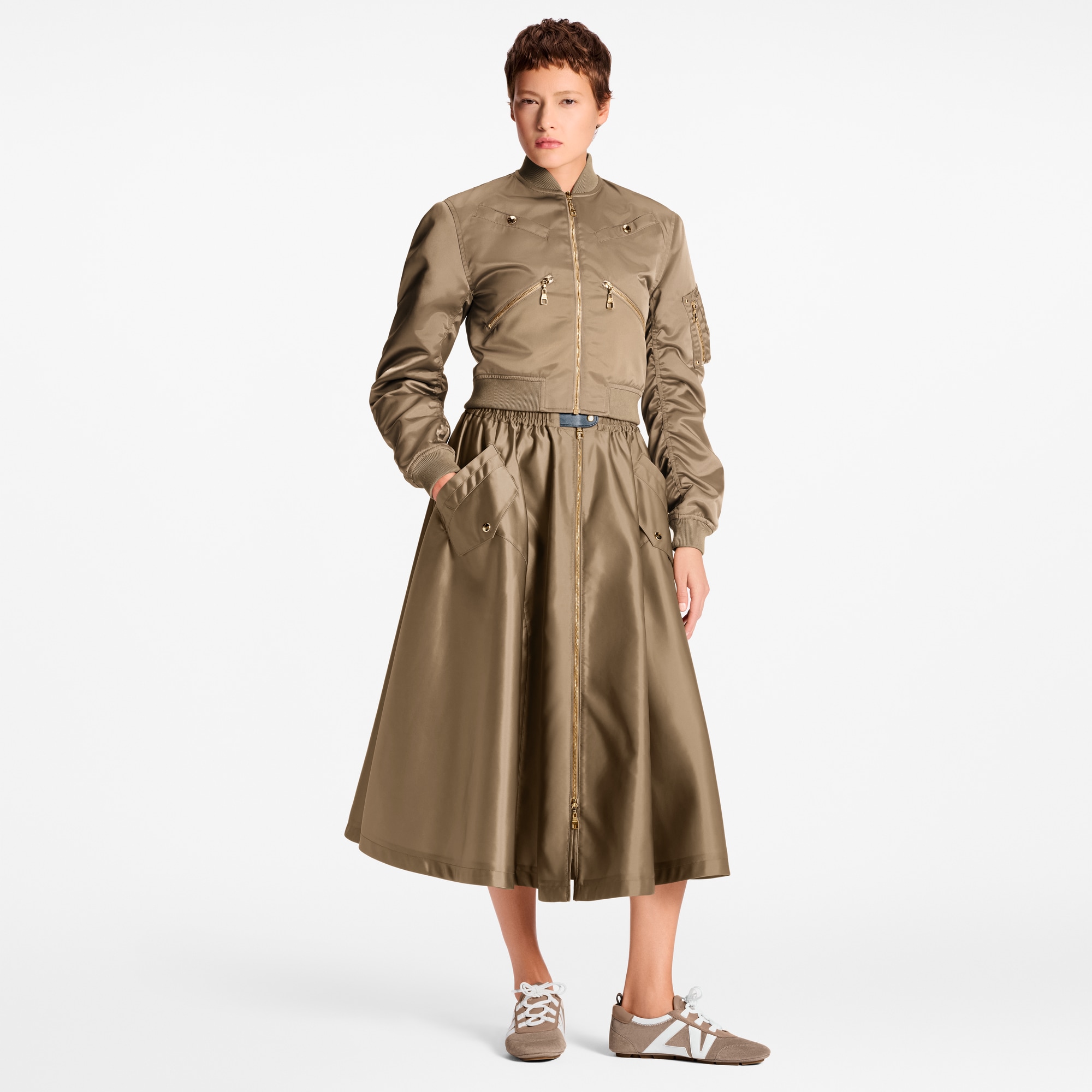 Bomber corto con maniche arricciate  Donna Abbigliamento Cappotti e Giacche | LOUIS VUITTON (Zoom prodotto)