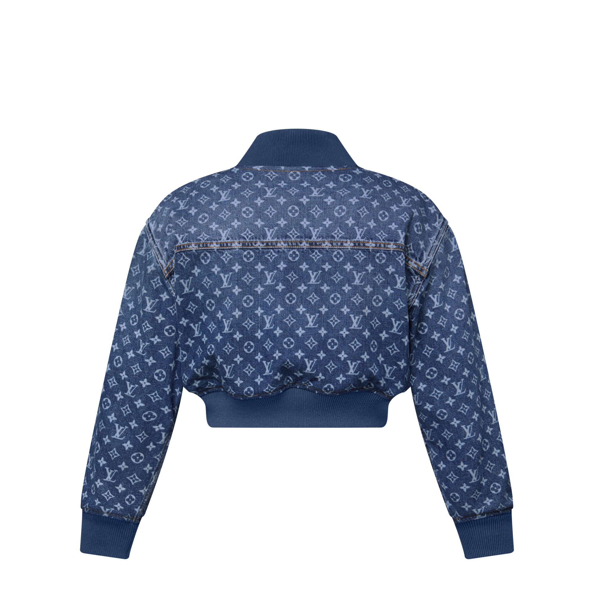 Bomber corto in denim con motivo Monogram  Donna Abbigliamento Cappotti e Giacche | LOUIS VUITTON (Zoom prodotto)