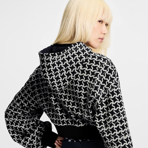 Bomber crop in jacquard a nido d'ape Donna Abbigliamento Cappotti e Giacche | LOUIS VUITTON (Zoom prodotto)