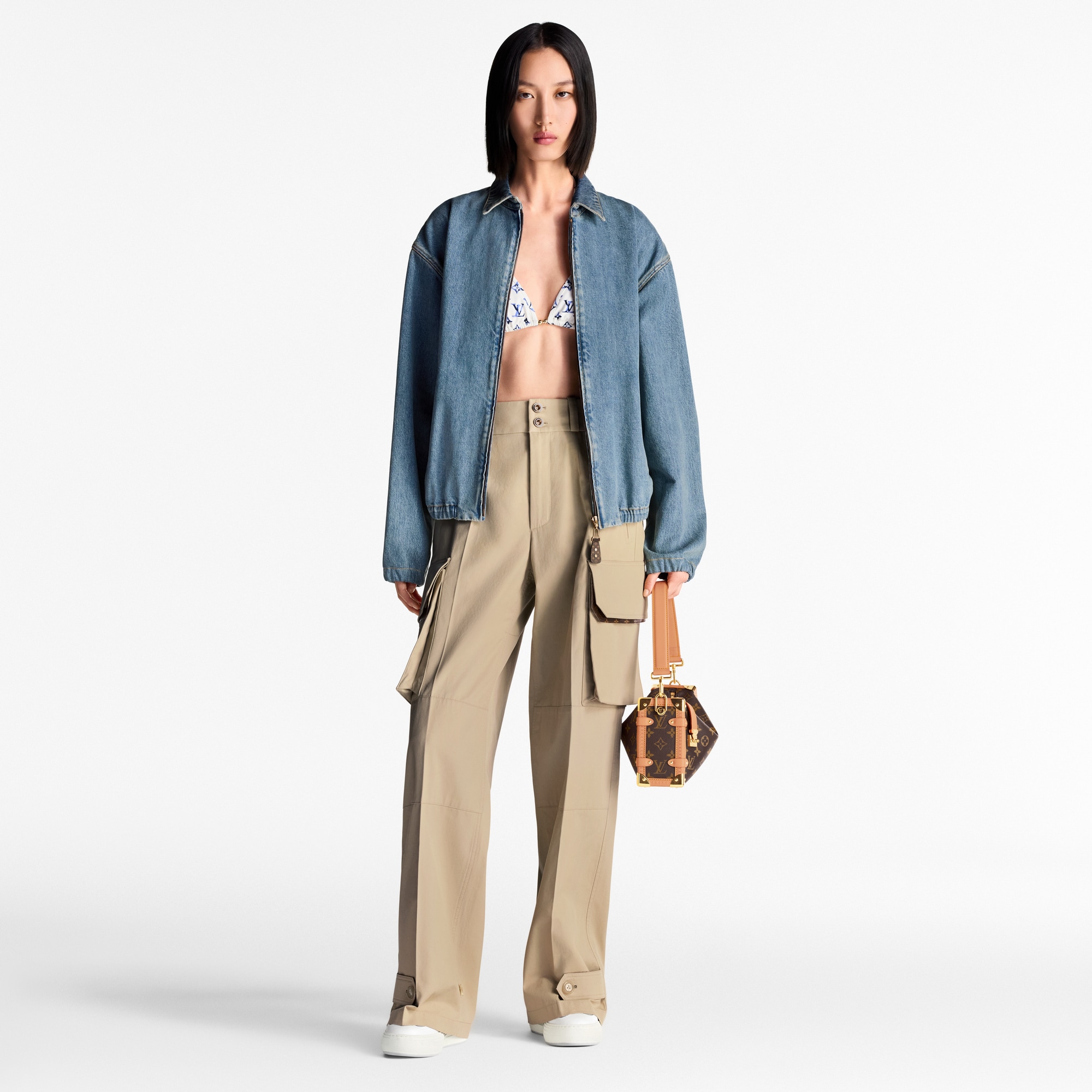 Bomber in denim  Donna Abbigliamento Cappotti e Giacche | LOUIS VUITTON (Zoom prodotto)