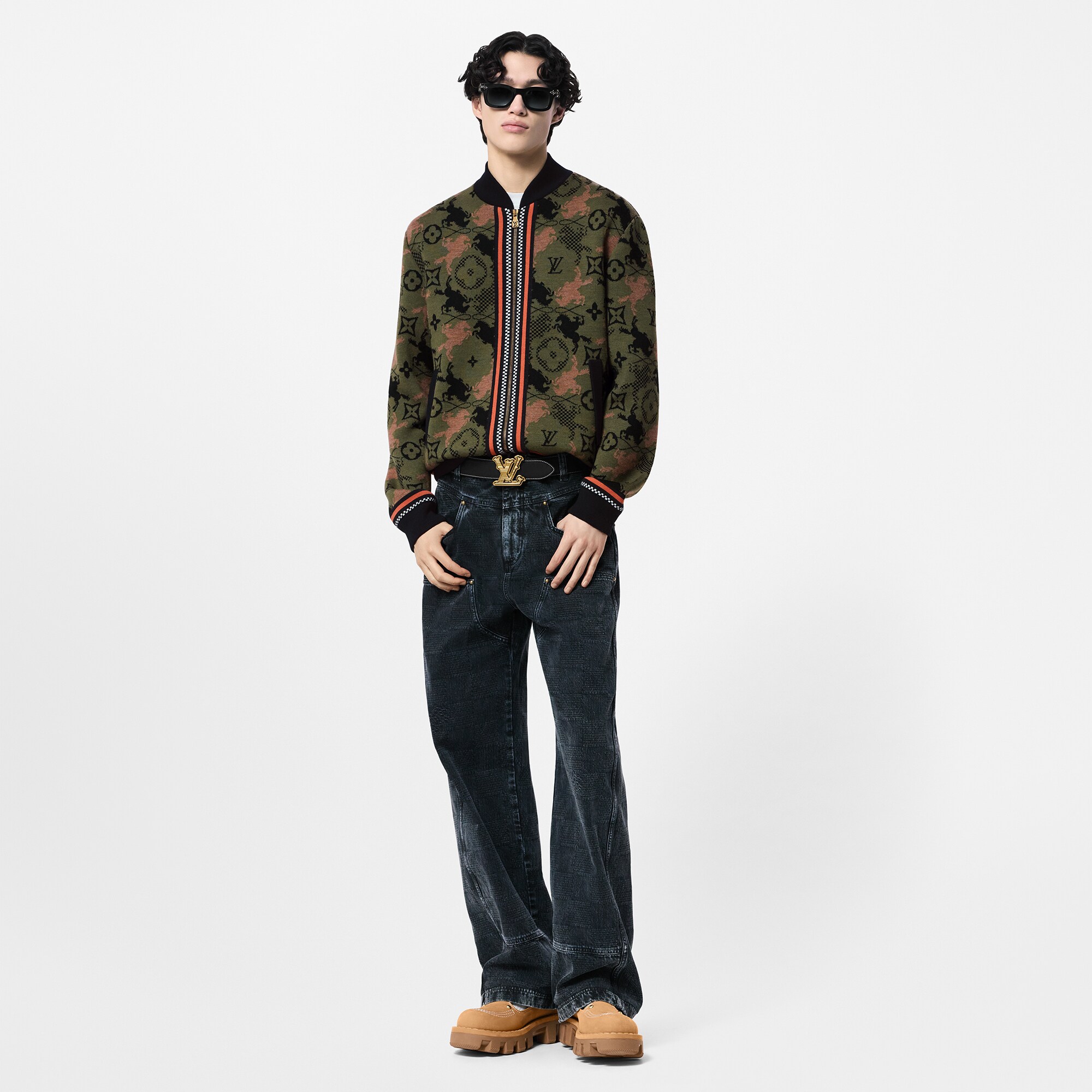 Bomber in lana con trama jacquard  Uomo Abbigliamento Capispalla e Cappotti | LOUIS VUITTON (Zoom prodotto)