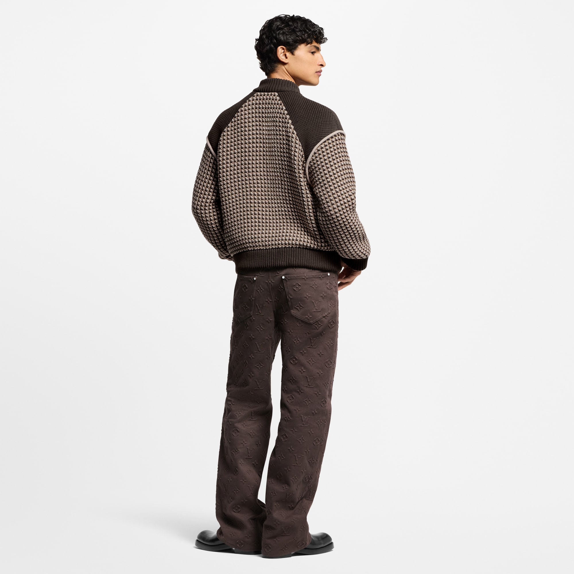 Bomber in maglia di cotone in trama jacquard  Uomo Abbigliamento Tutti i Capi di Abbigliamento | LOUIS VUITTON (Zoom prodotto)