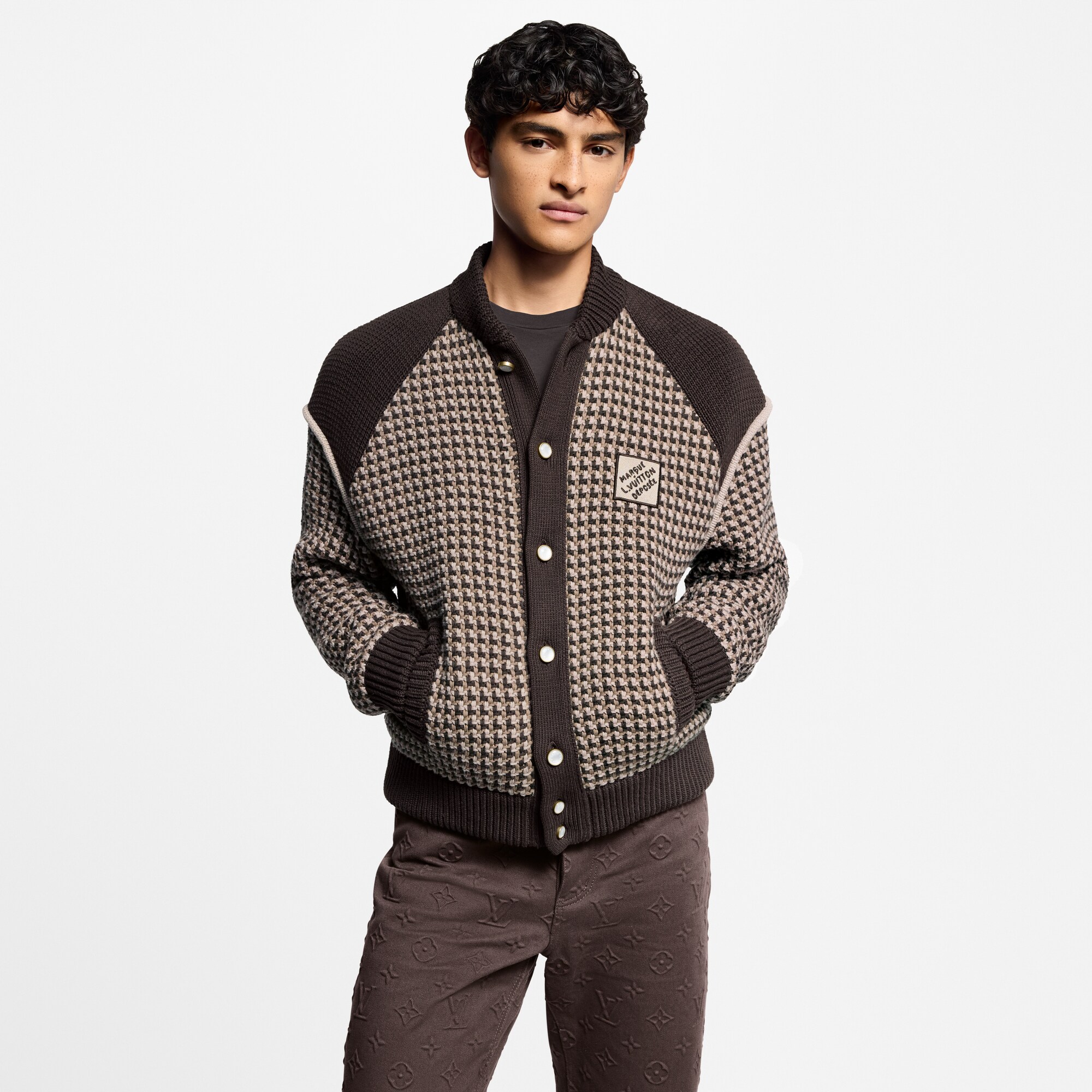 Bomber in maglia di cotone in trama jacquard  Uomo Abbigliamento Tutti i Capi di Abbigliamento | LOUIS VUITTON (Zoom prodotto)